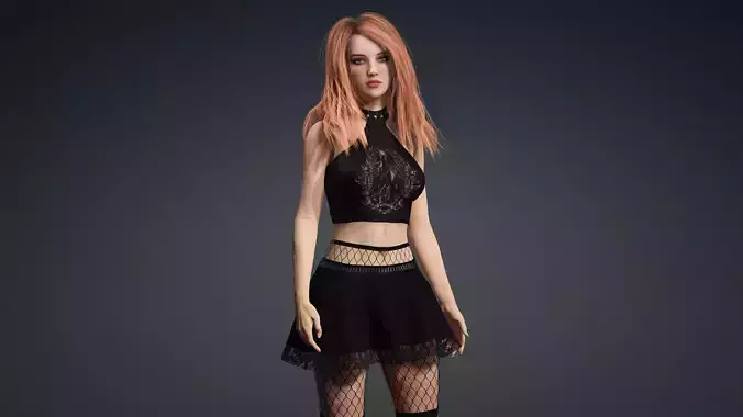 Sexy Character - Fully Rigged 3D model