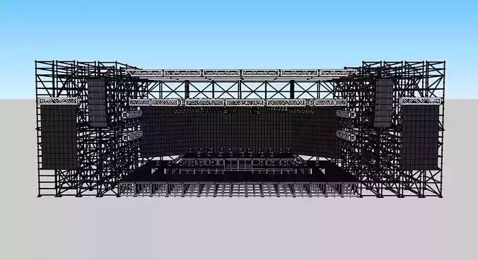 Escenario para conciertos  layher  3D model
