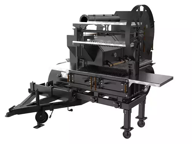  BBQ Smoker Trailer Plan with Santa Maria Grill