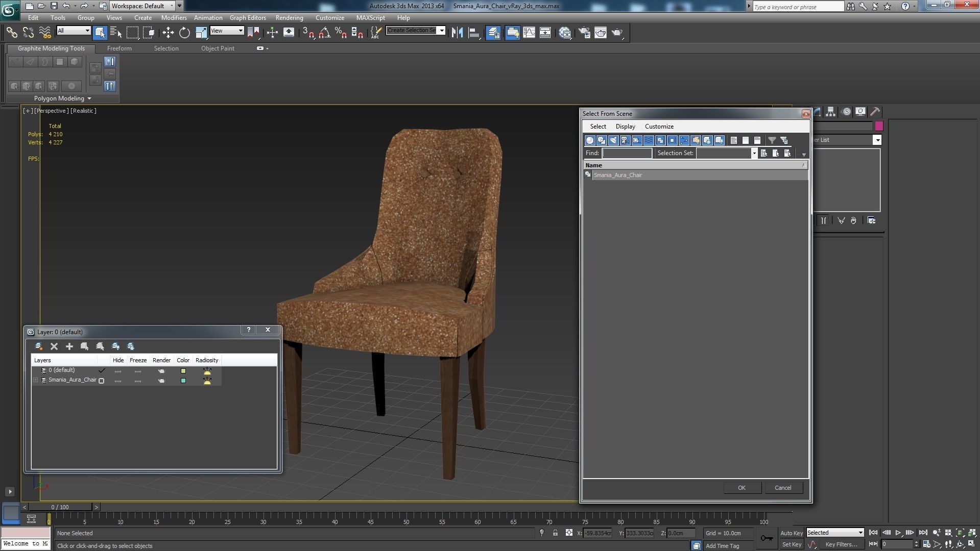 Smania Aura Chair Low-poly 3D model_22