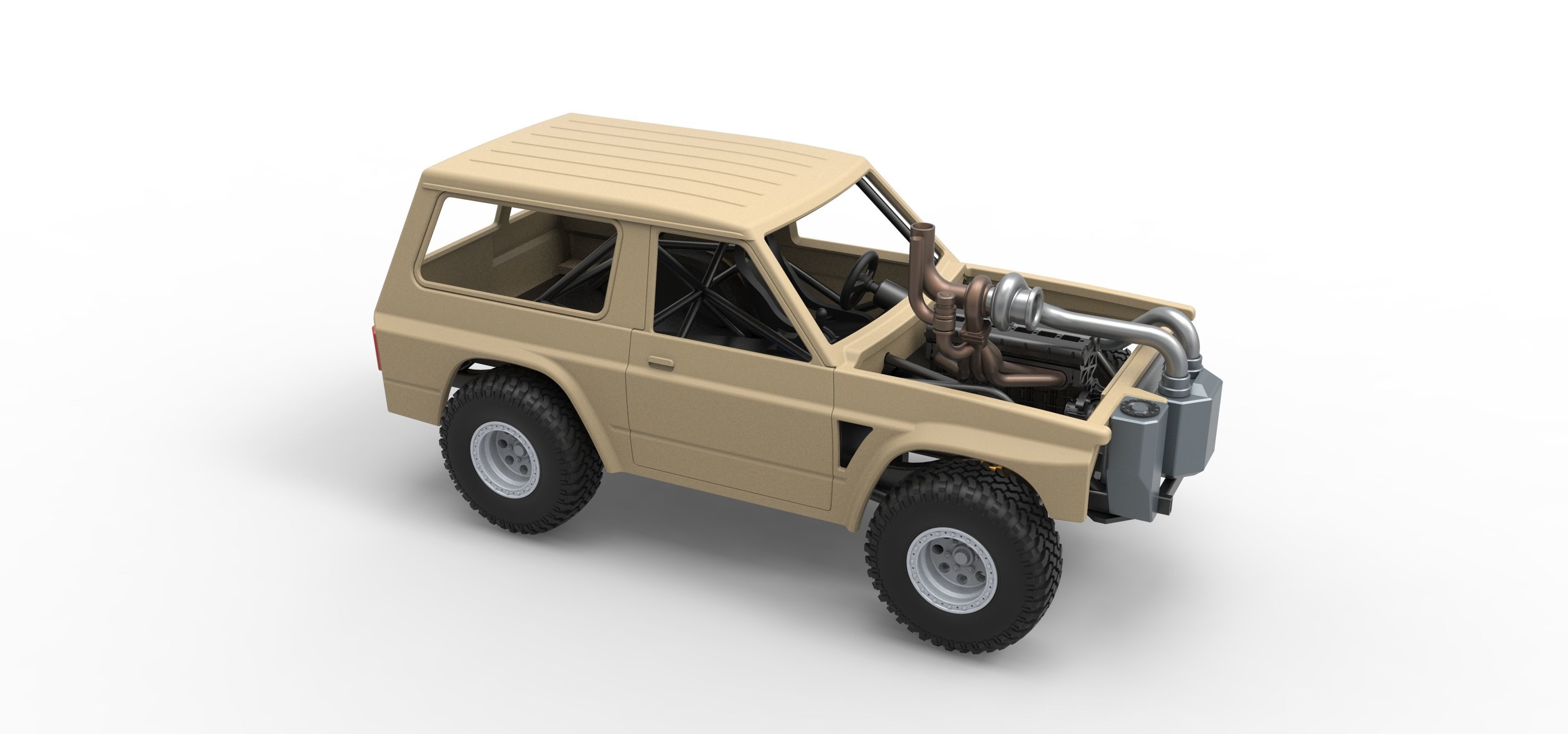 Uphill Sand Racing Dragster Scale 1 to 25 3D print model_24