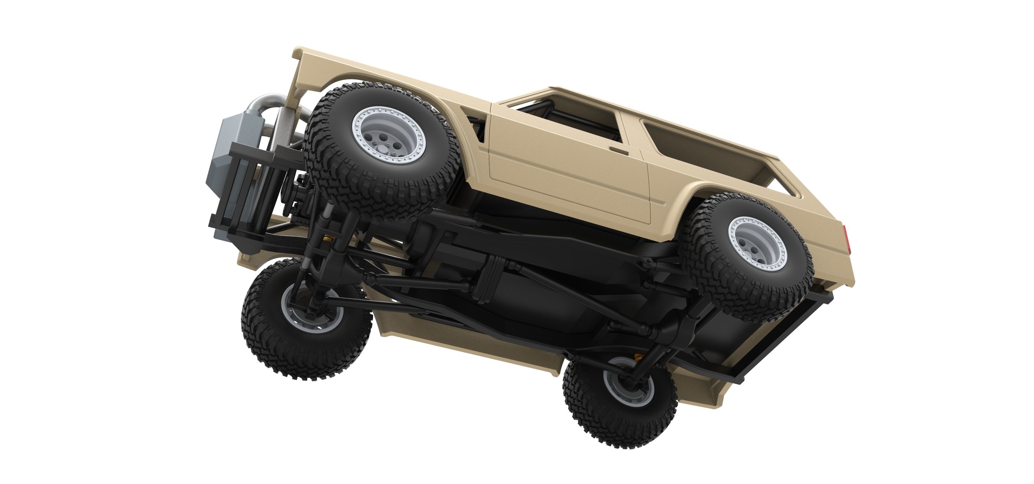 Uphill Sand Racing Dragster Scale 1 to 25 3D print model_3