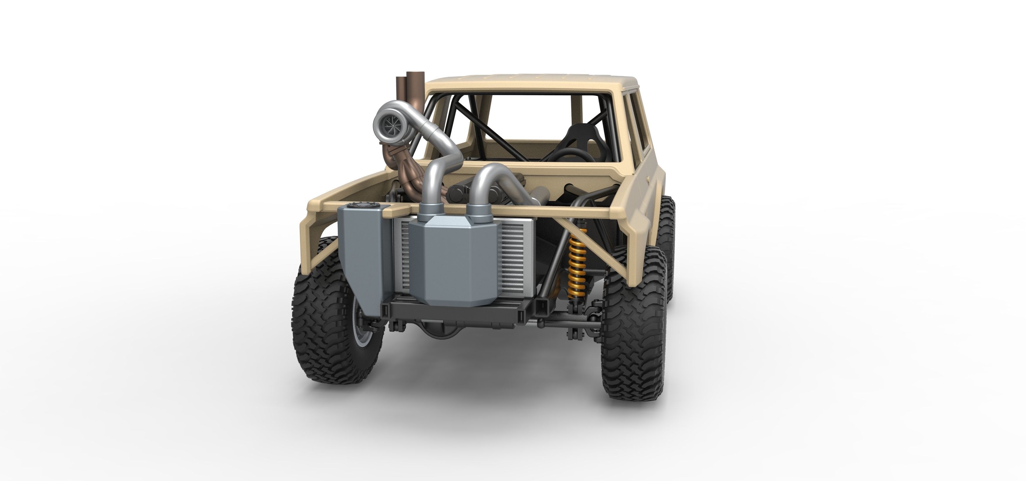 Uphill Sand Racing Dragster Scale 1 to 25 3D print model_5