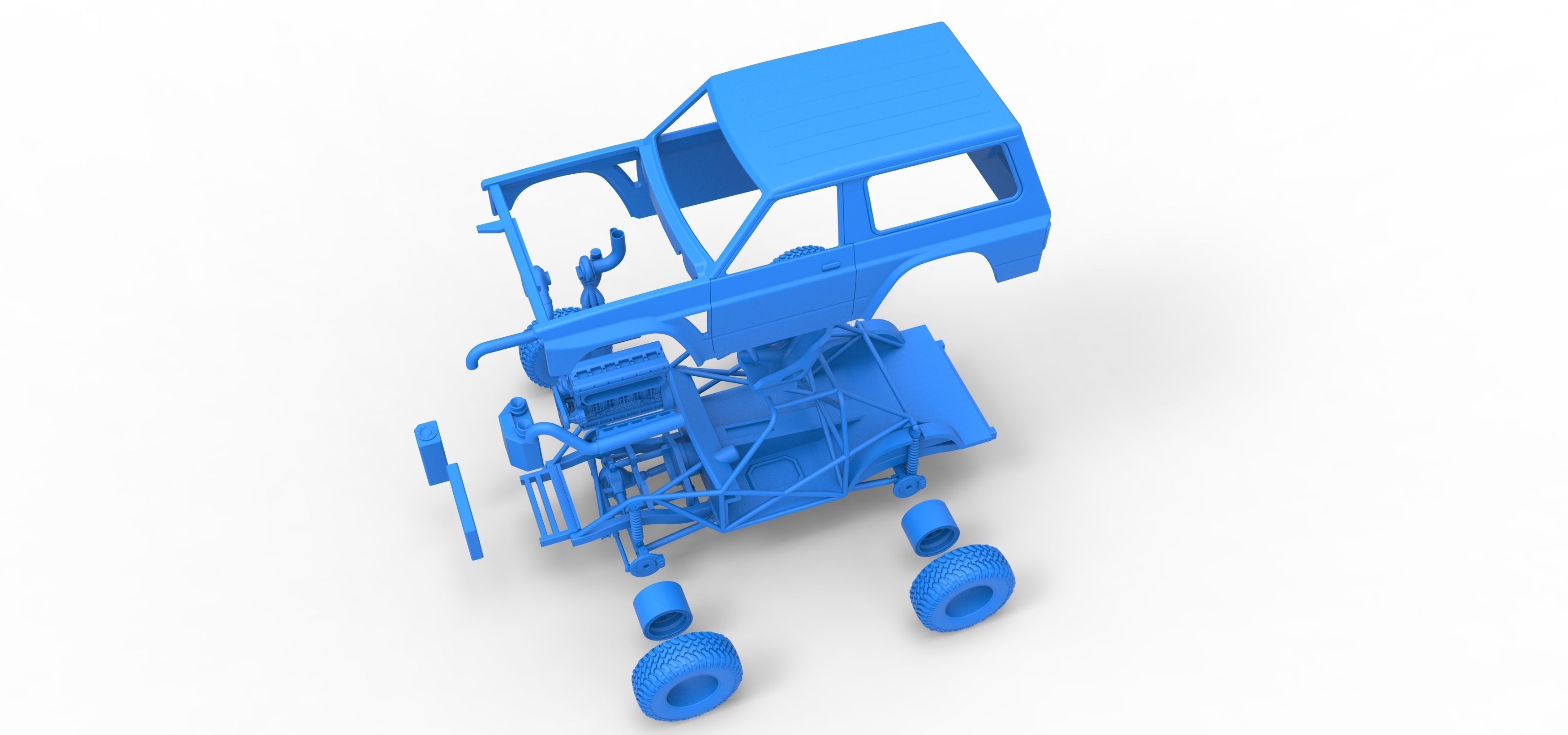 Uphill Sand Racing Dragster Scale 1 to 25 3D print model_53