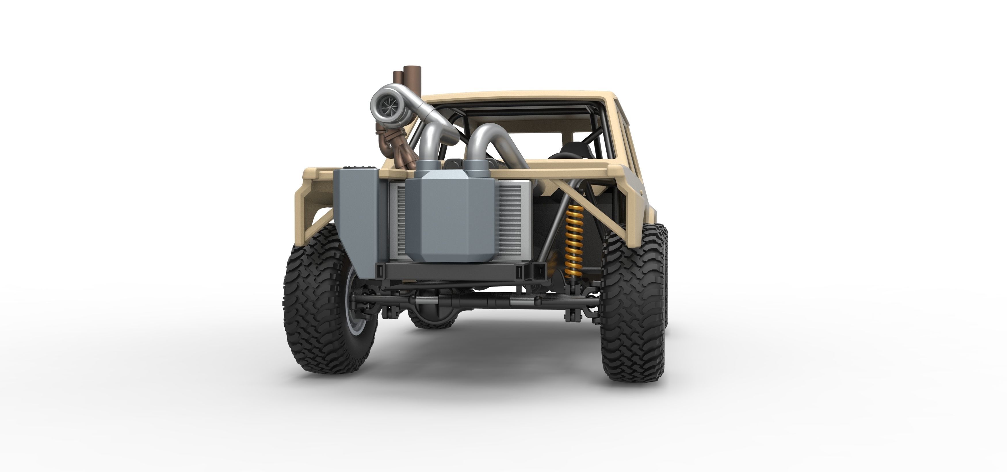 Uphill Sand Racing Dragster Scale 1 to 25 3D print model_6