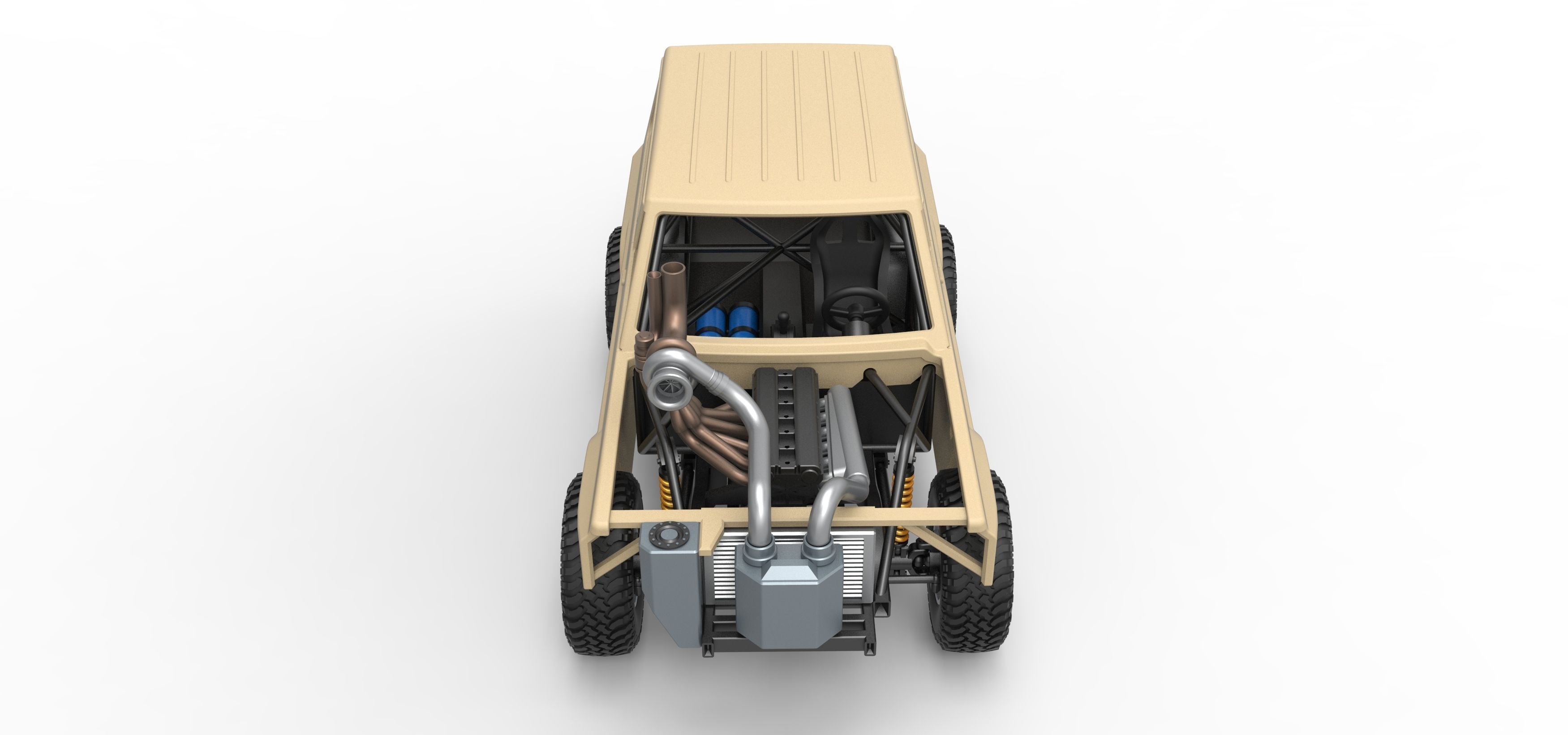 Uphill Sand Racing Dragster Scale 1 to 25 3D print model_8