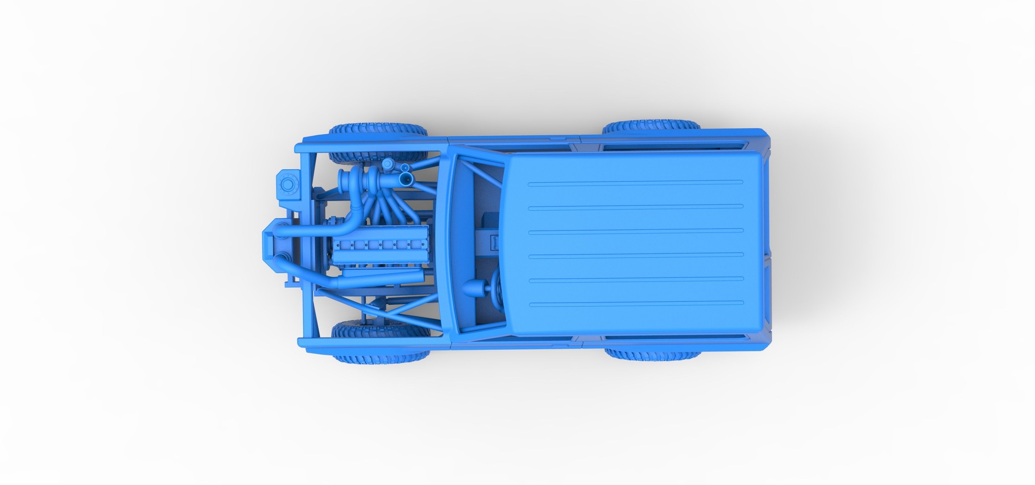Uphill Sand Racing Dragster Scale 1 to 25 3D print model_38