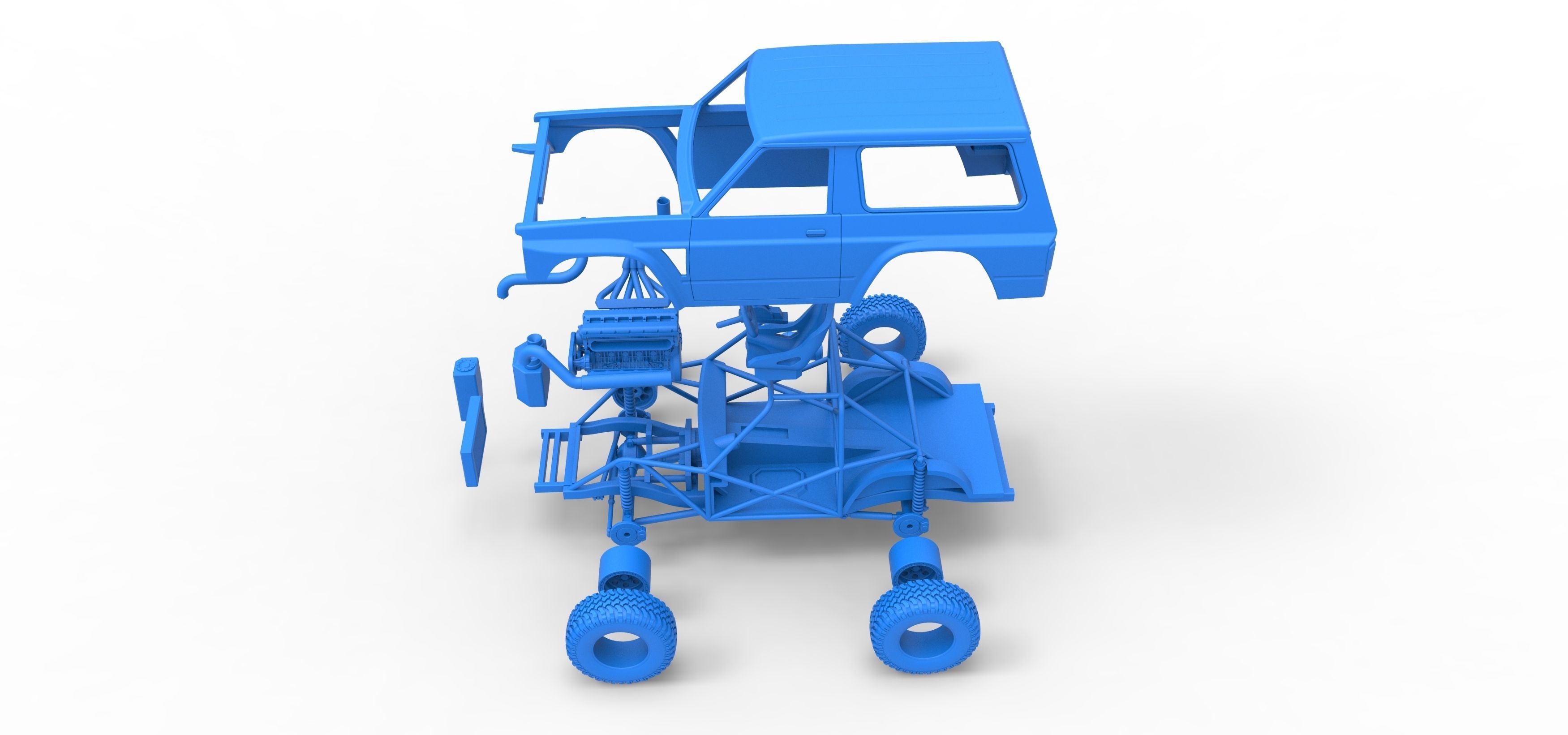 Uphill Sand Racing Dragster Scale 1 to 25 3D print model_57