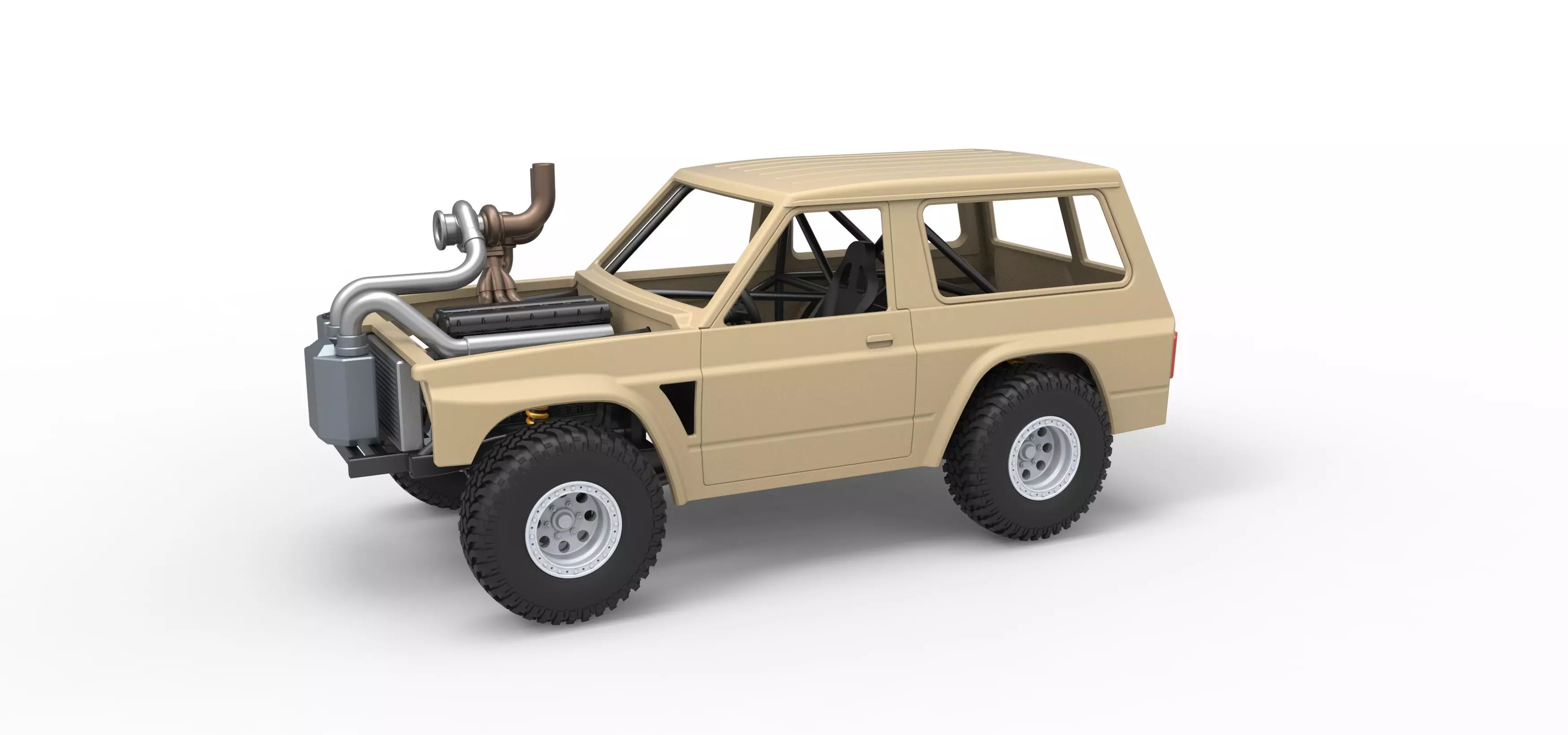 Uphill Sand Racing Dragster Scale 1 to 25 3D print model_0