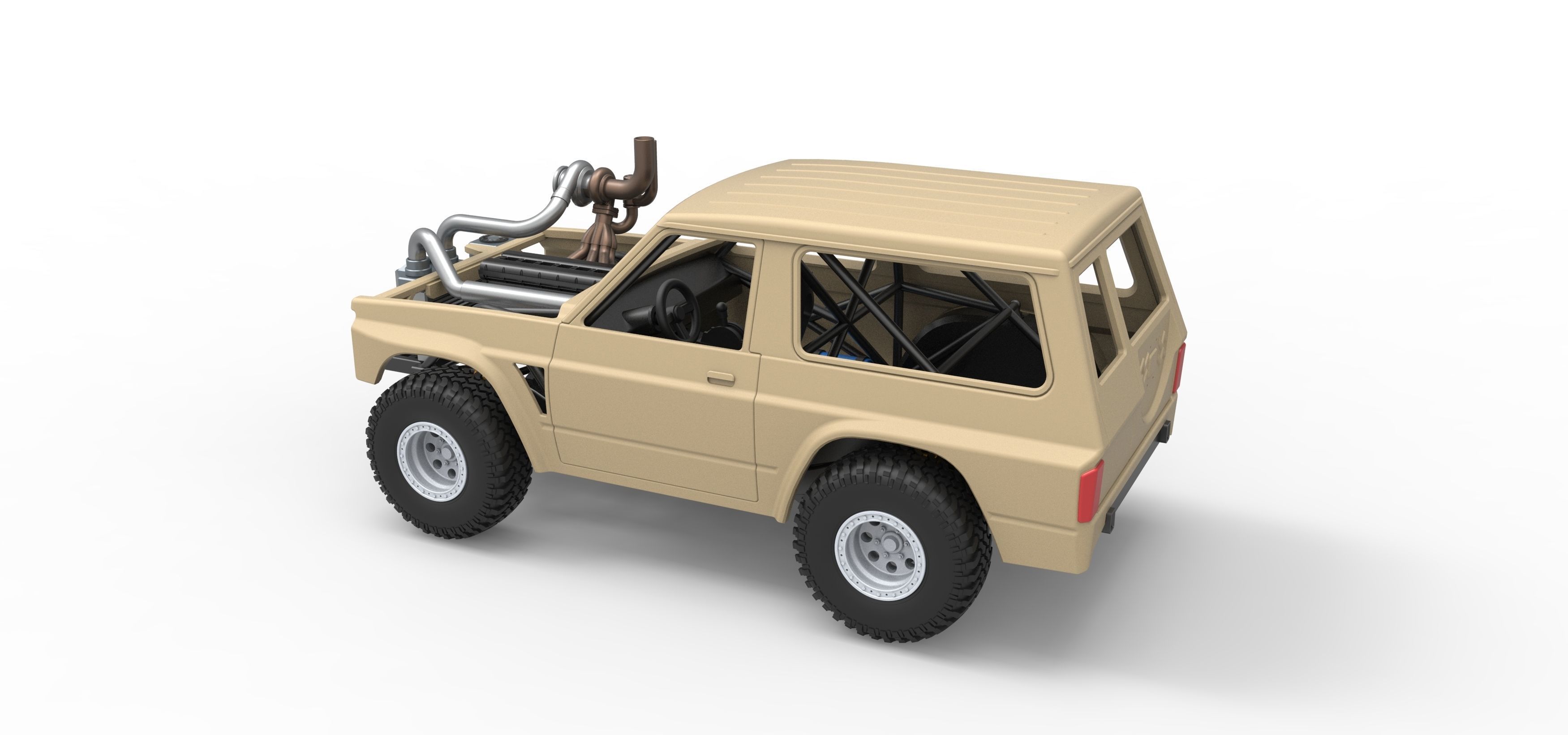 Uphill Sand Racing Dragster Scale 1 to 25 3D print model_12