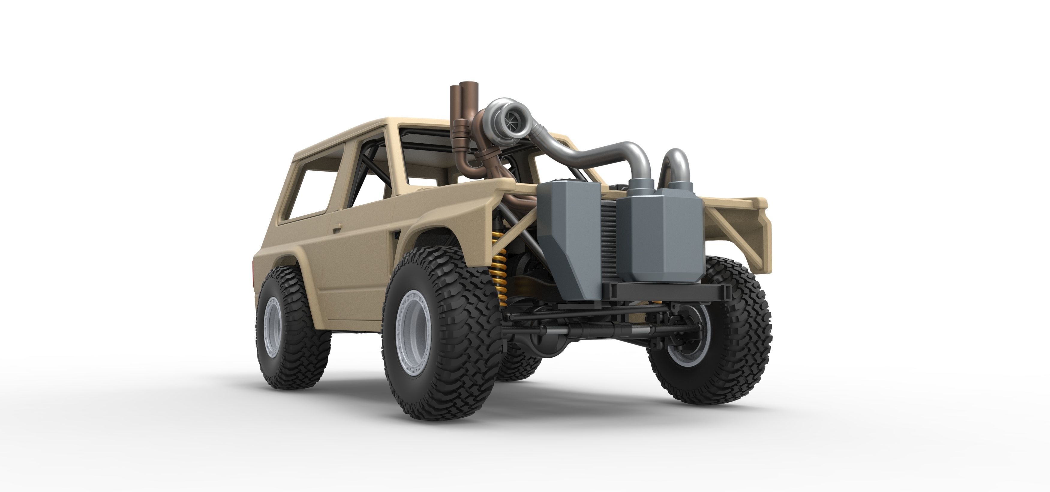 Uphill Sand Racing Dragster Scale 1 to 25 3D print model_27