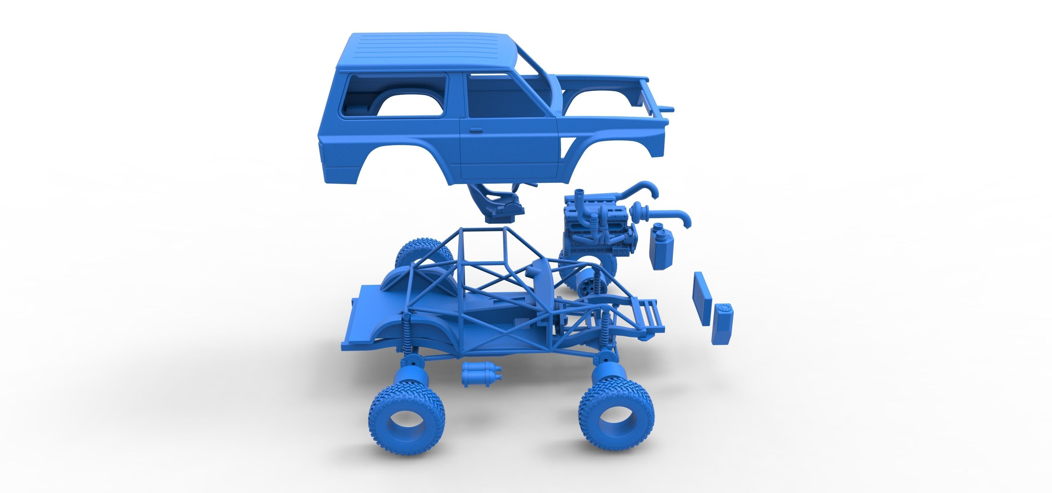 Uphill Sand Racing Dragster Scale 1 to 25 3D print model_61