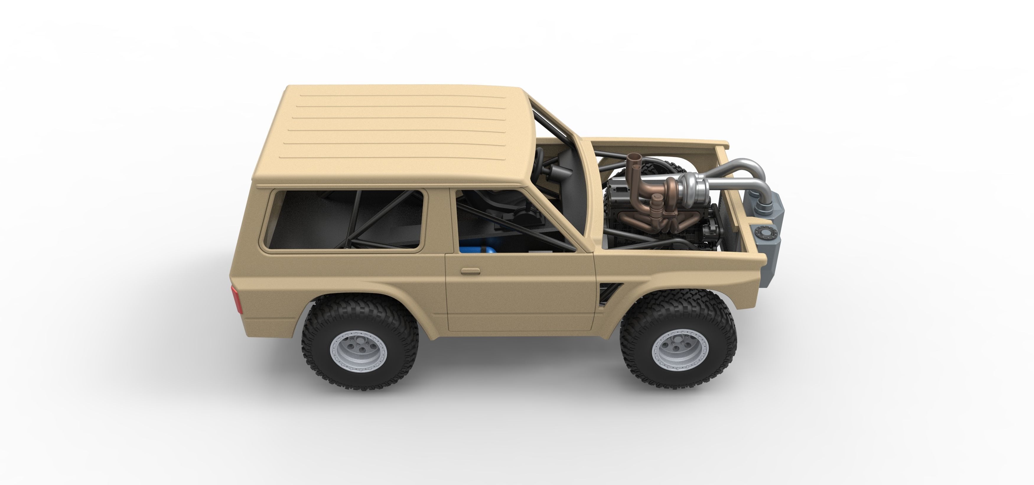 Uphill Sand Racing Dragster Scale 1 to 25 3D print model_23