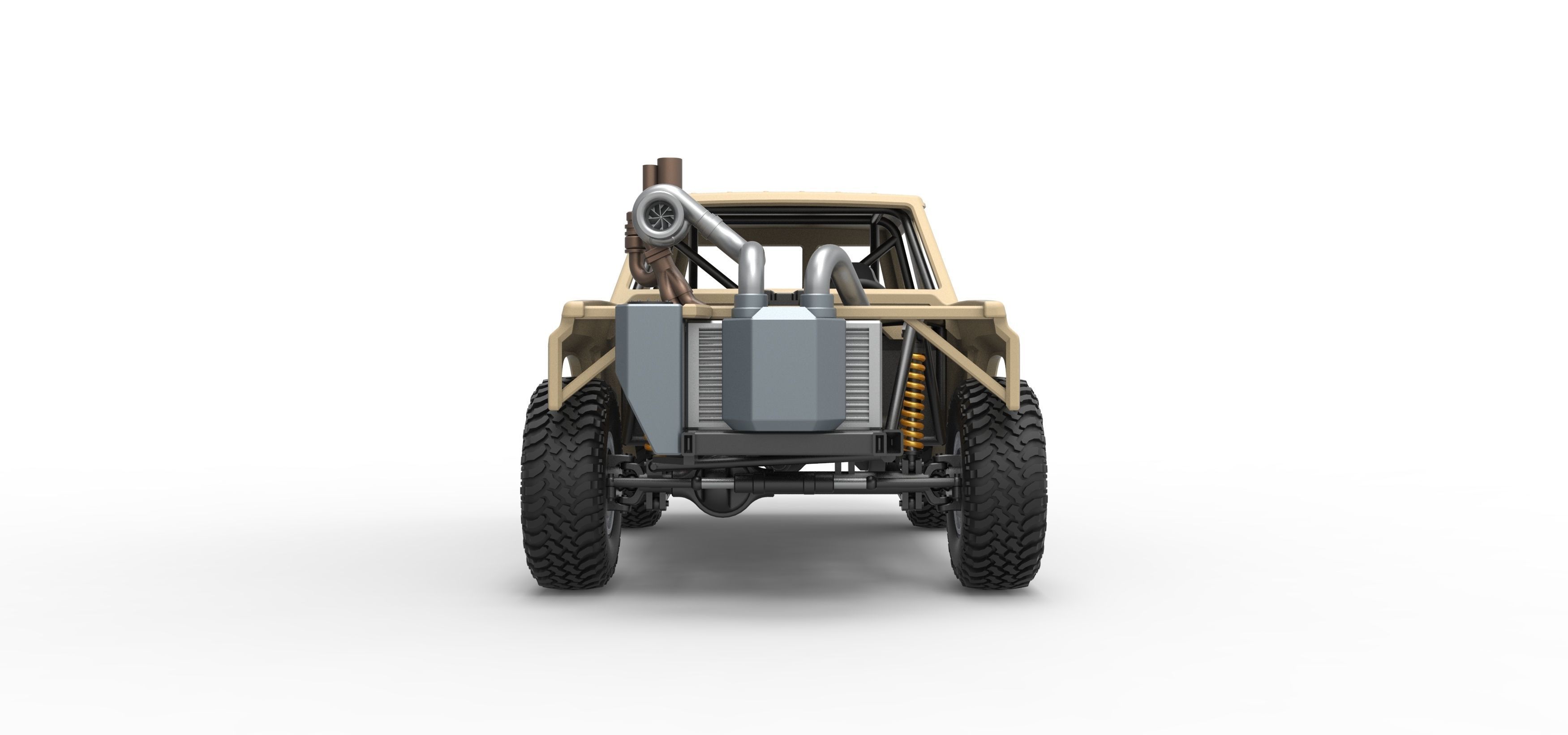 Uphill Sand Racing Dragster Scale 1 to 25 3D print model_7