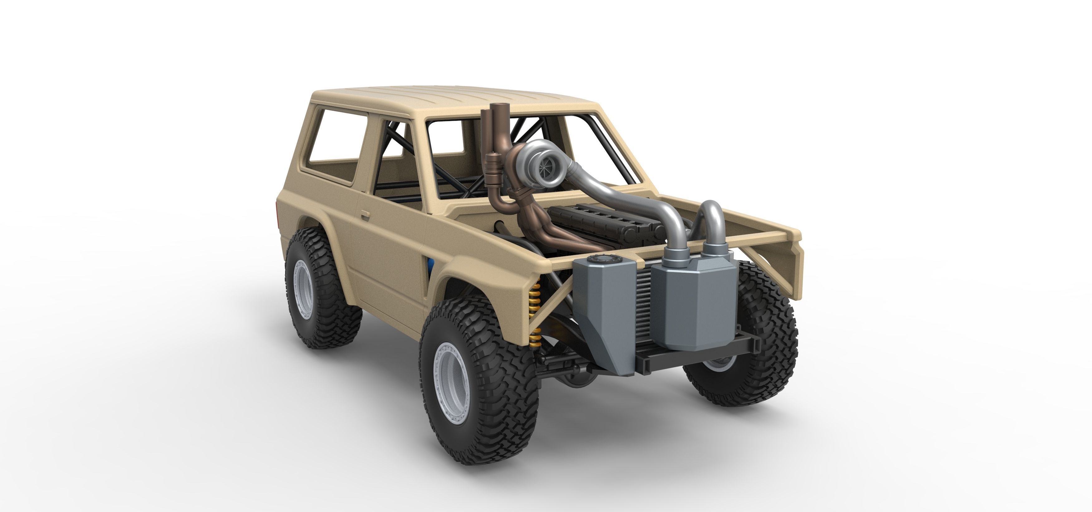 Uphill Sand Racing Dragster Scale 1 to 25 3D print model_26