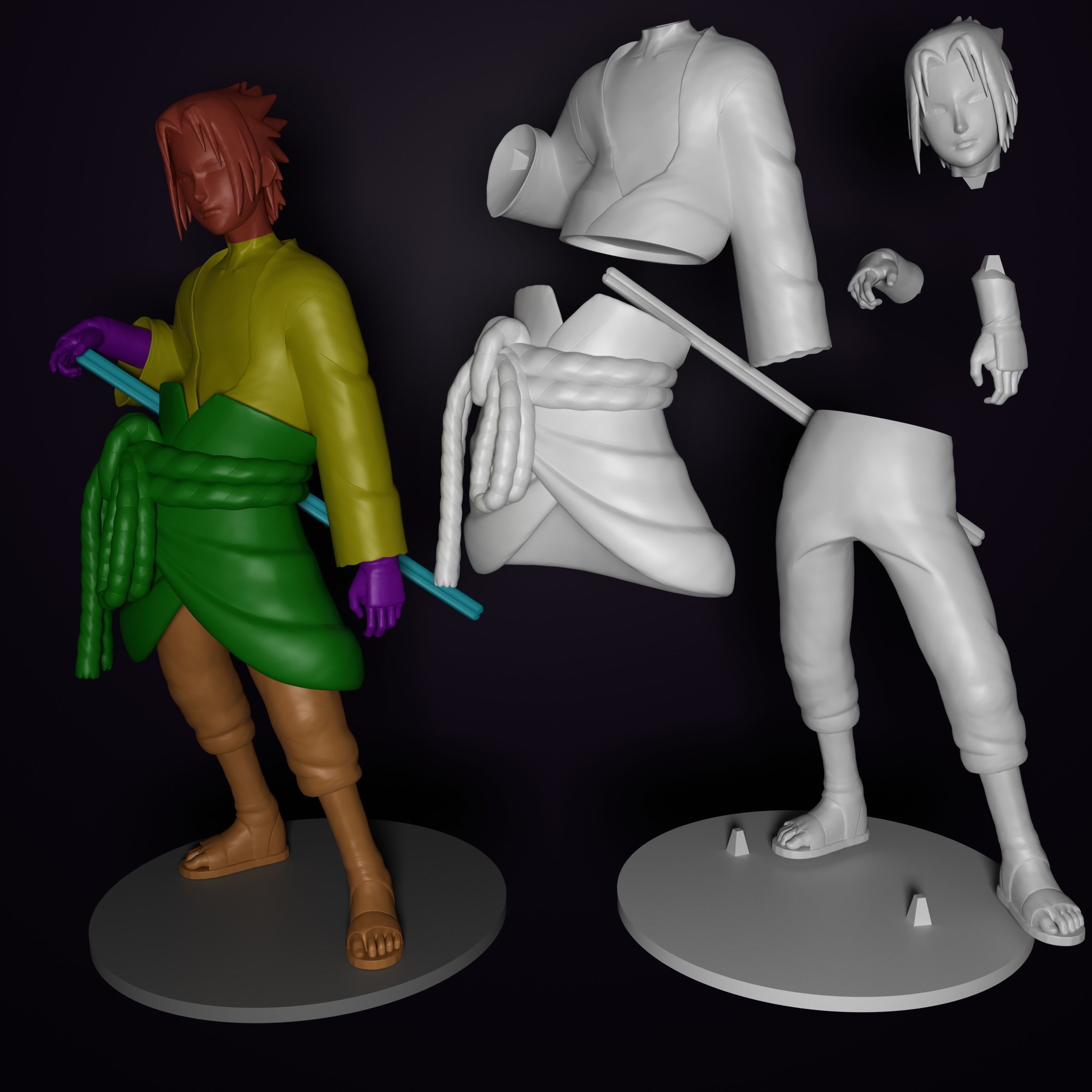 Sasuke Uchiha 3D print model_12