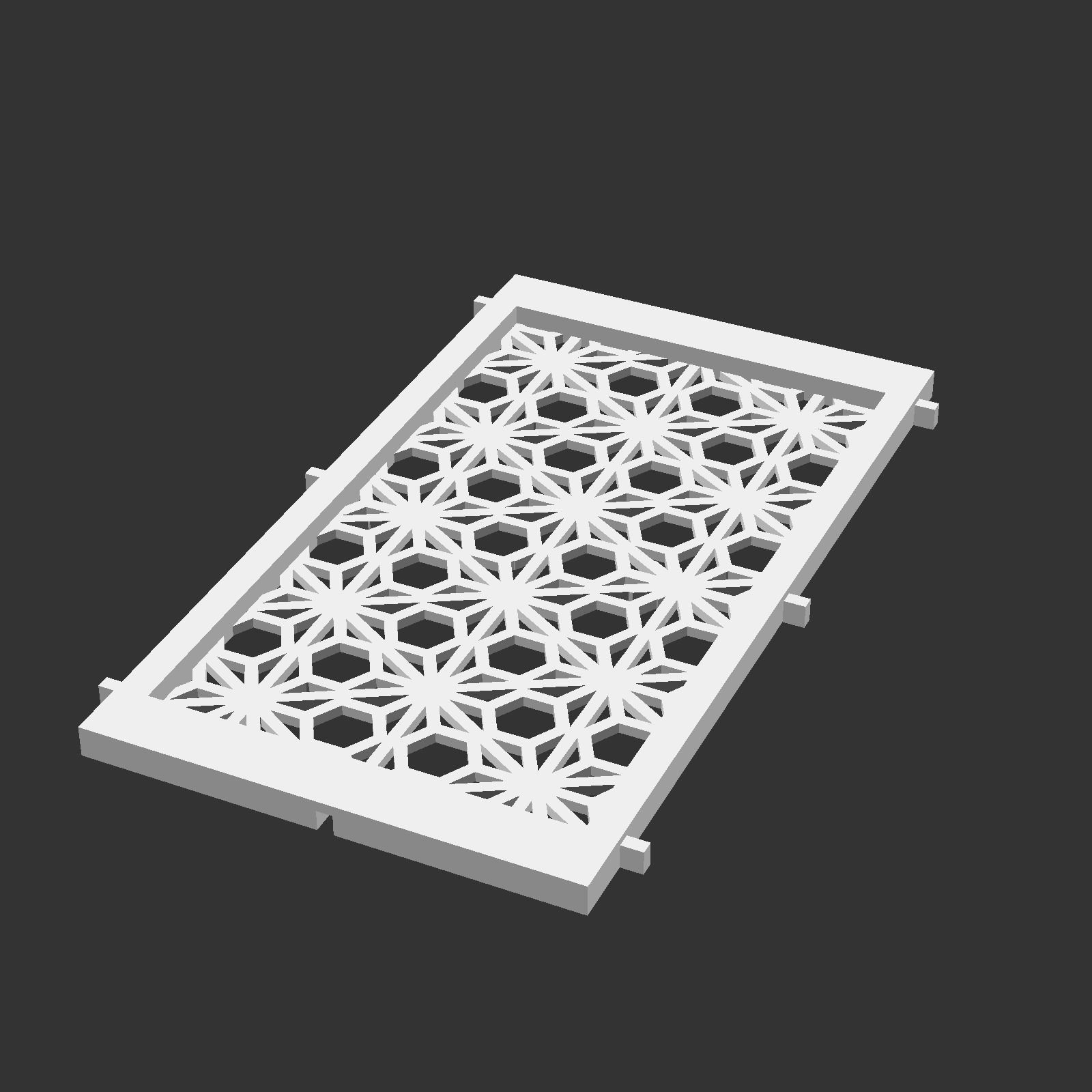 Kumiko Japanese Shoji Lantern - Yae-urahana-kikkou 3D print model_13