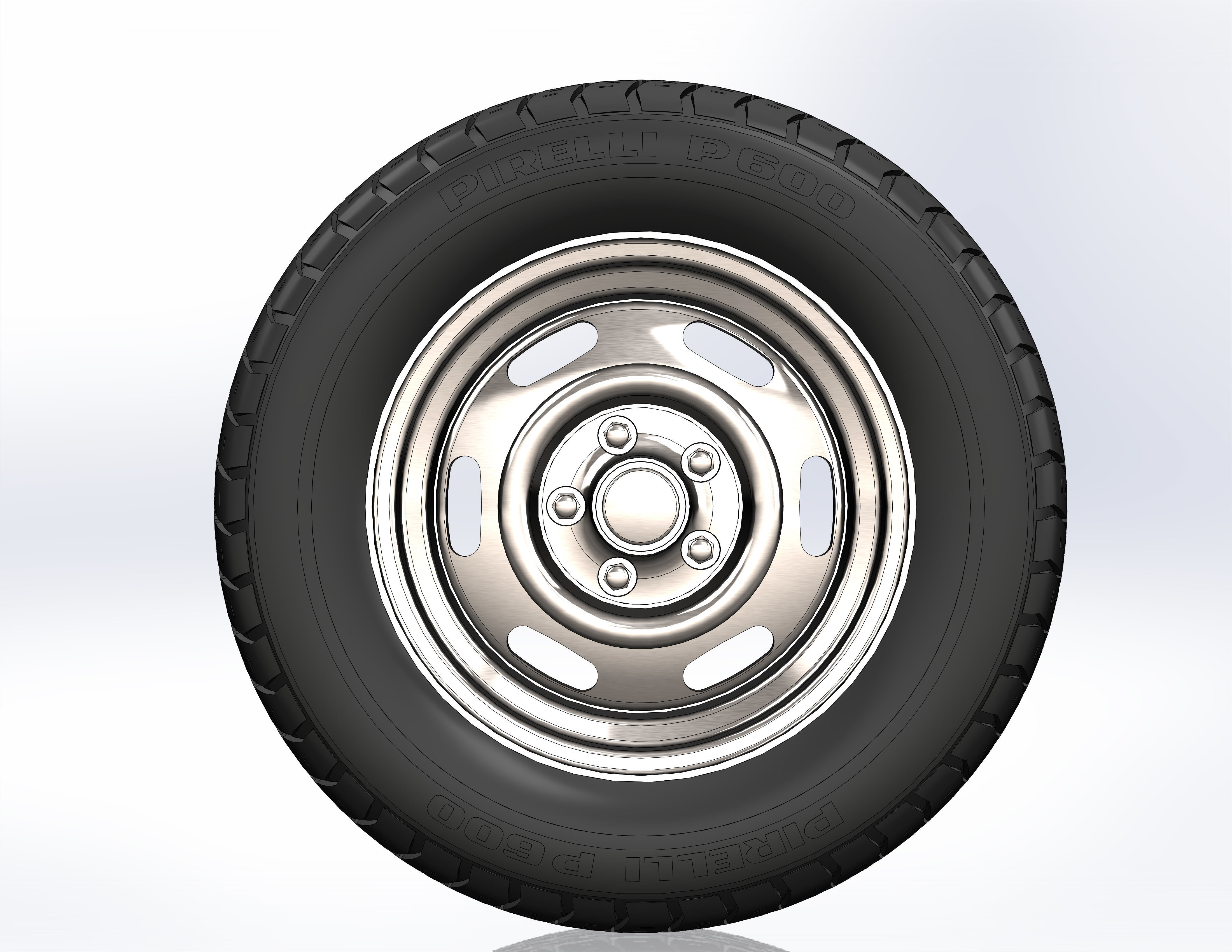 Wheels for scale model of Chrysler 1960-76 3D print model_6