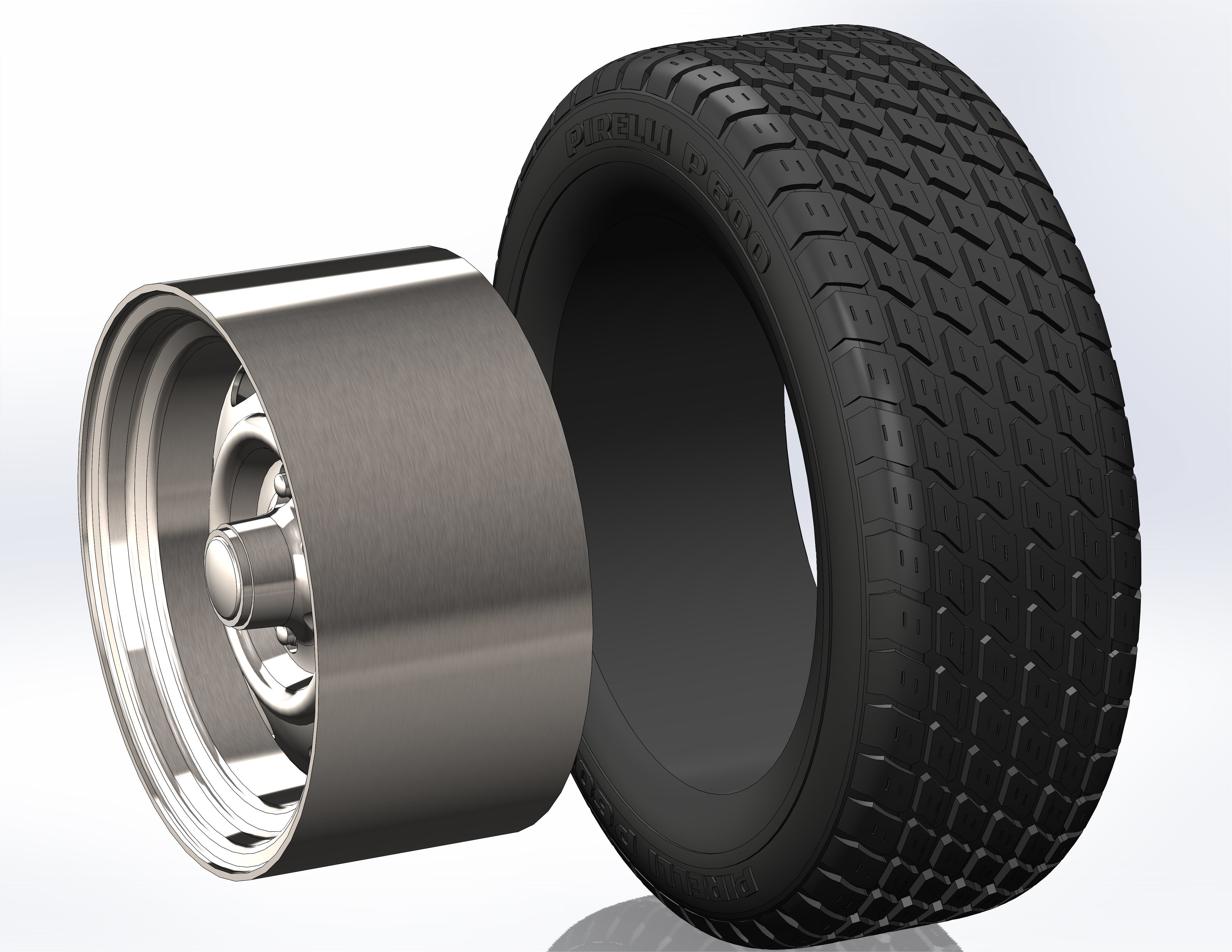 Wheels for scale model of Chrysler 1960-76 3D print model_5