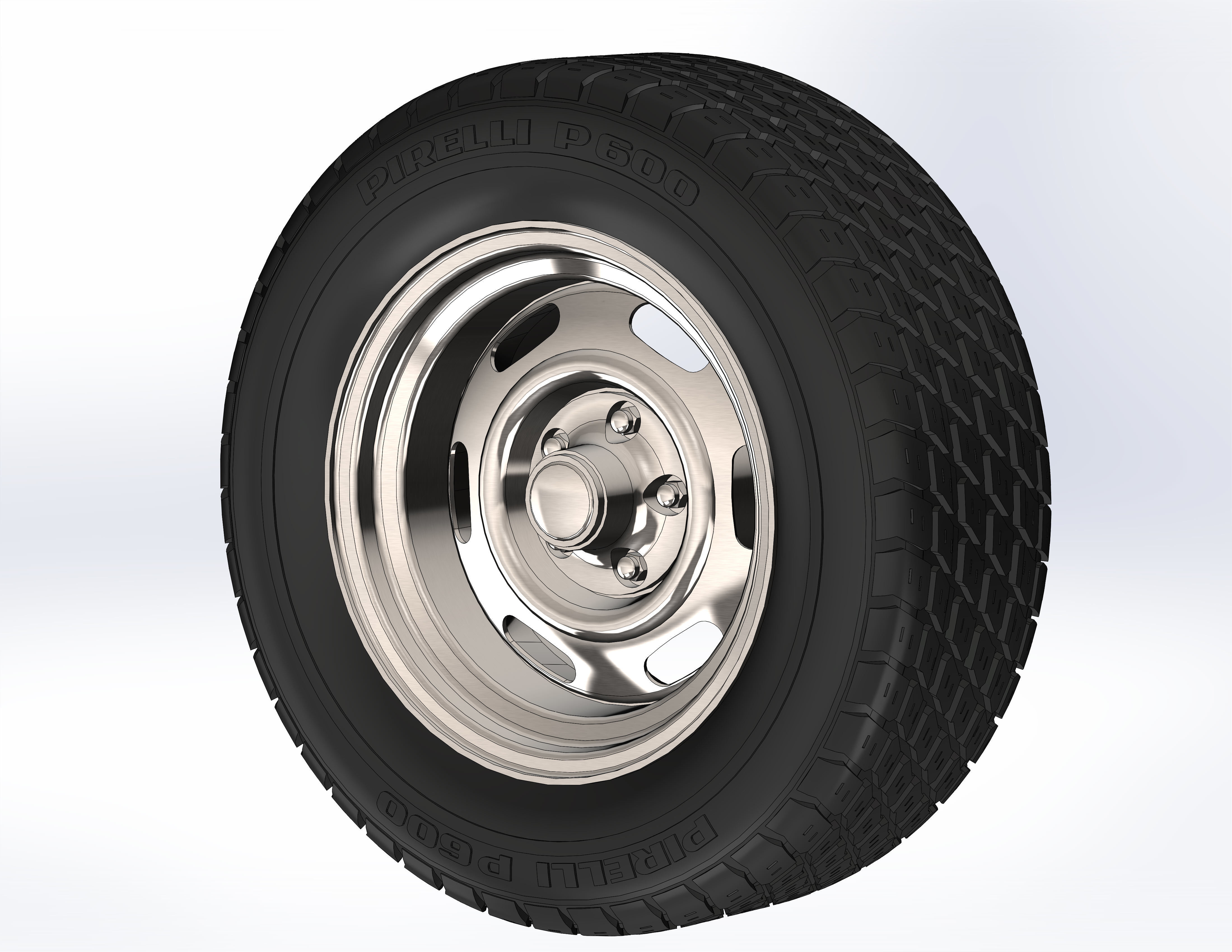 Wheels for scale model of Chrysler 1960-76 3D print model_1