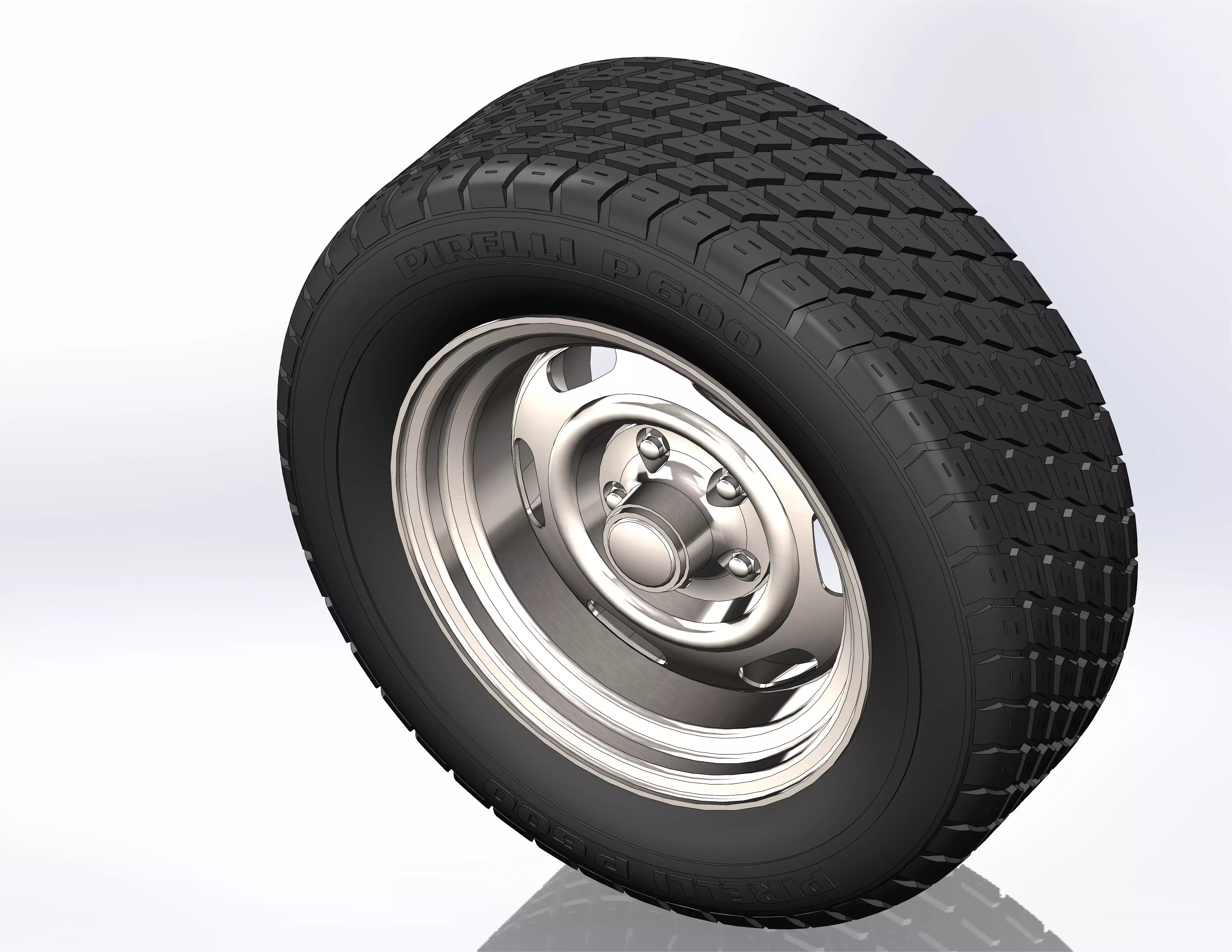 Wheels for scale model of Chrysler 1960-76 3D print model_0