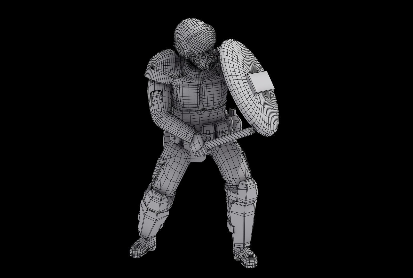 Police Riot Control Officers 3D model_36
