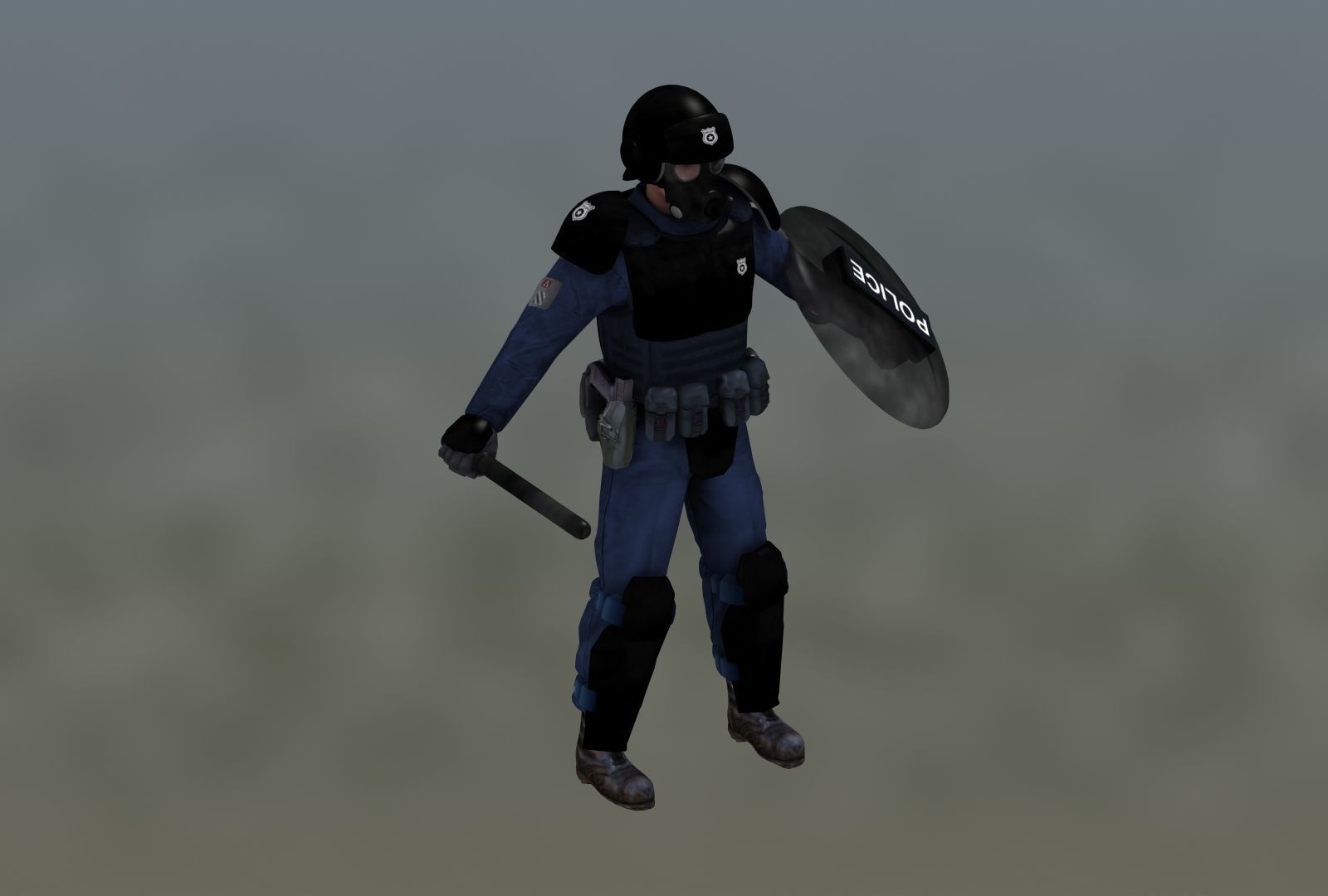 Police Riot Control Officers 3D model_15