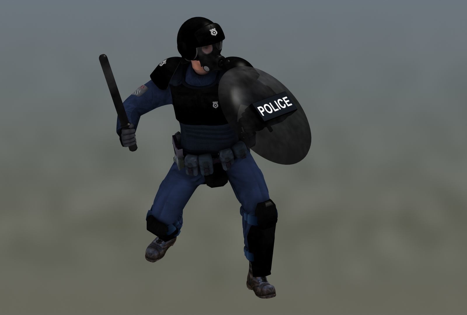 Police Riot Control Officers 3D model_18