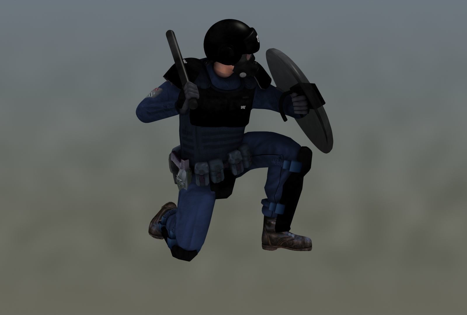Police Riot Control Officers 3D model_20