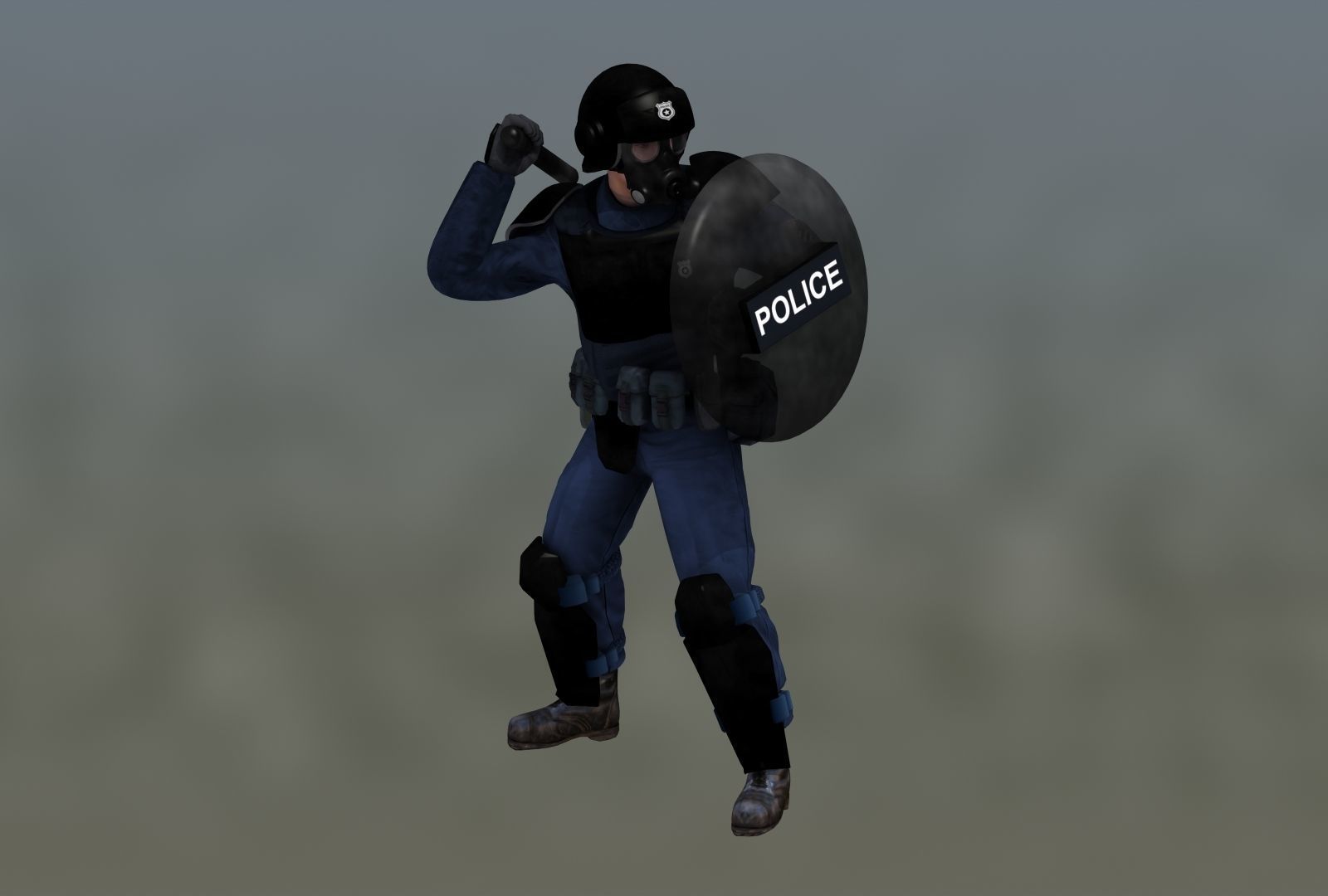 Police Riot Control Officers 3D model_16