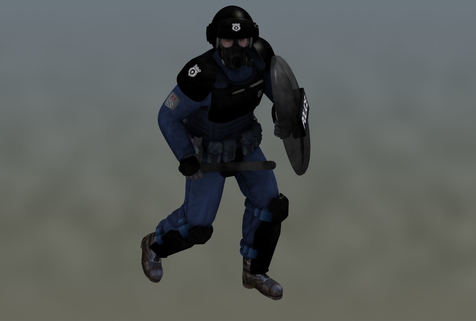 Police Riot Control Officers 3D model_19