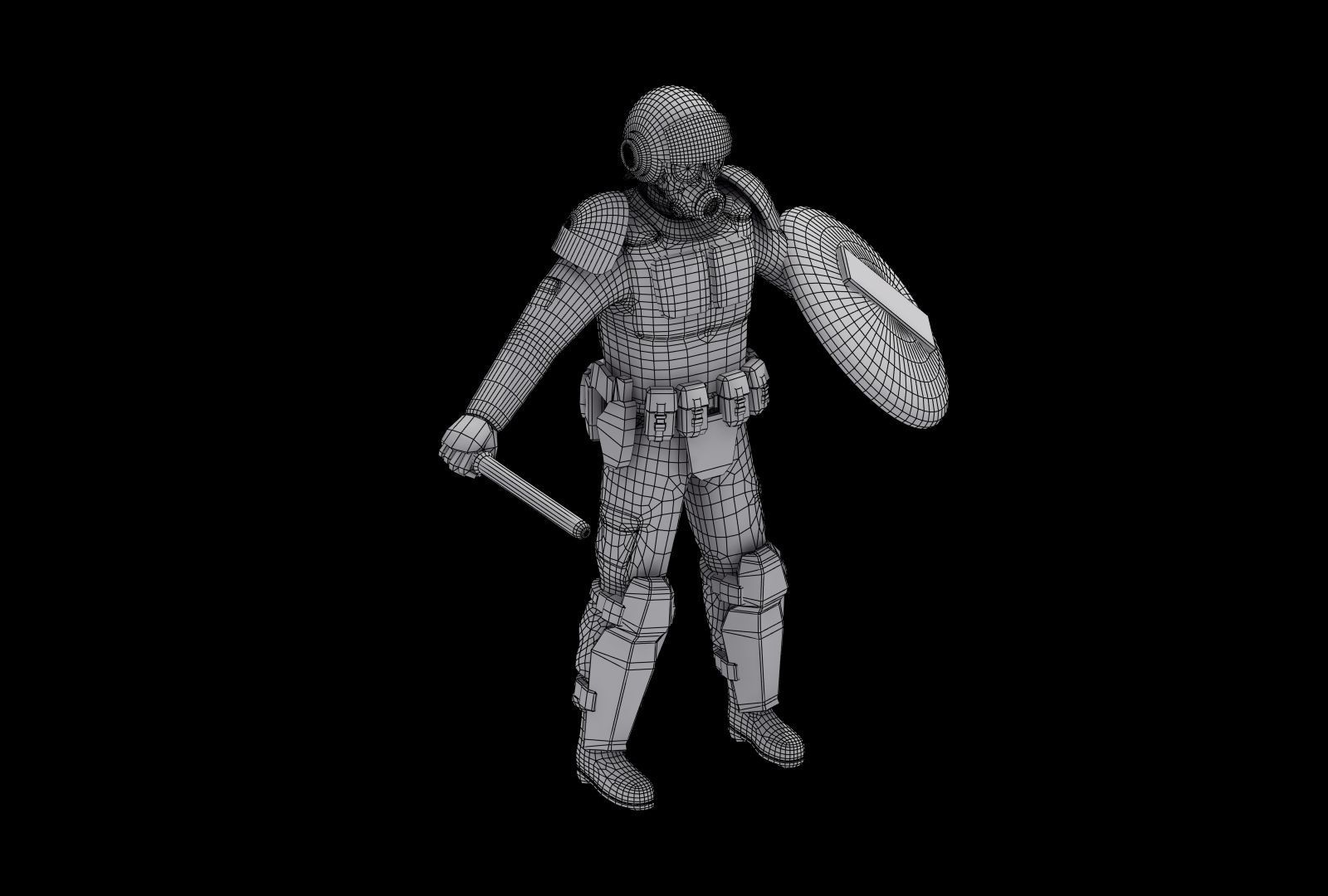 Police Riot Control Officers 3D model_26