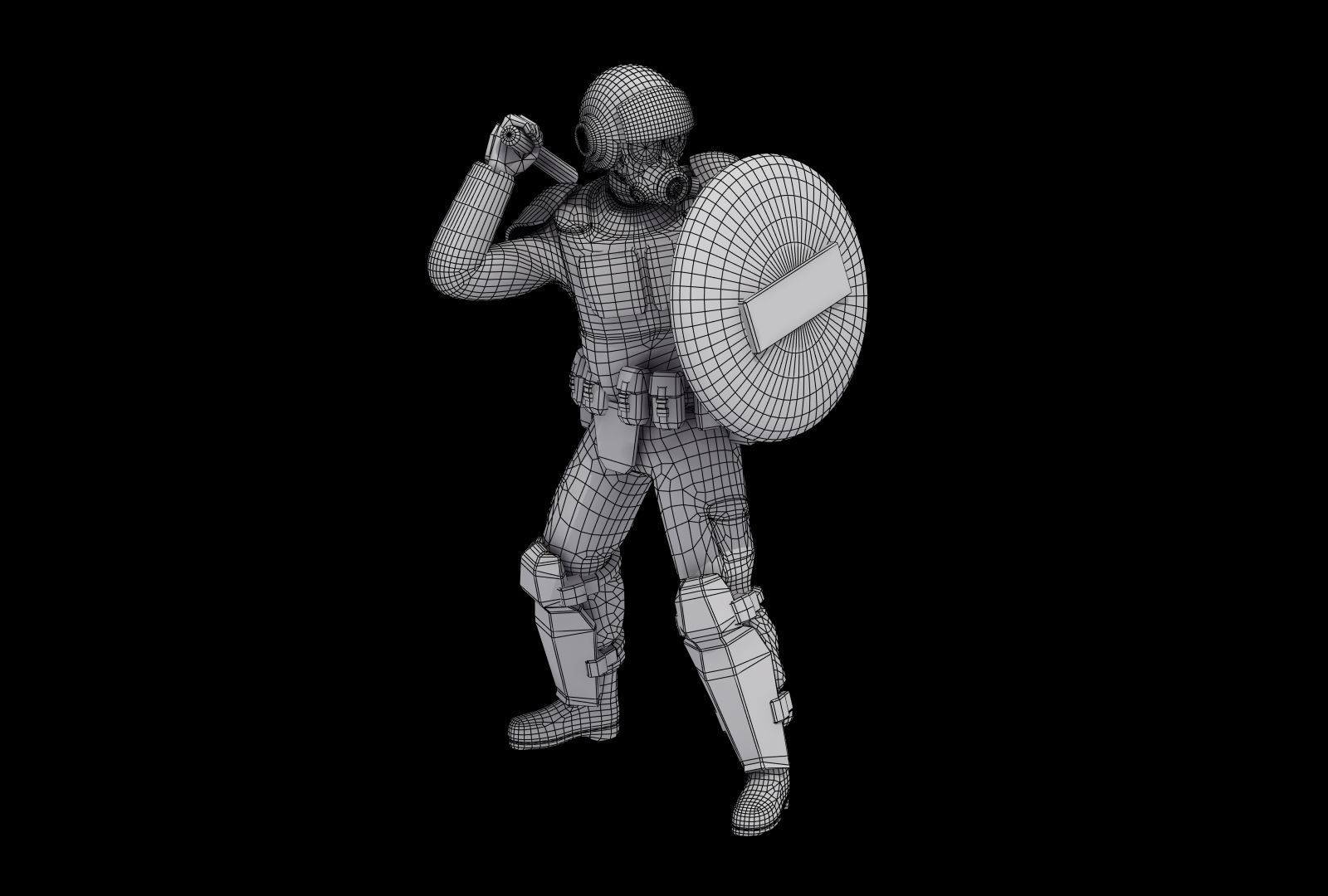 Police Riot Control Officers 3D model_27