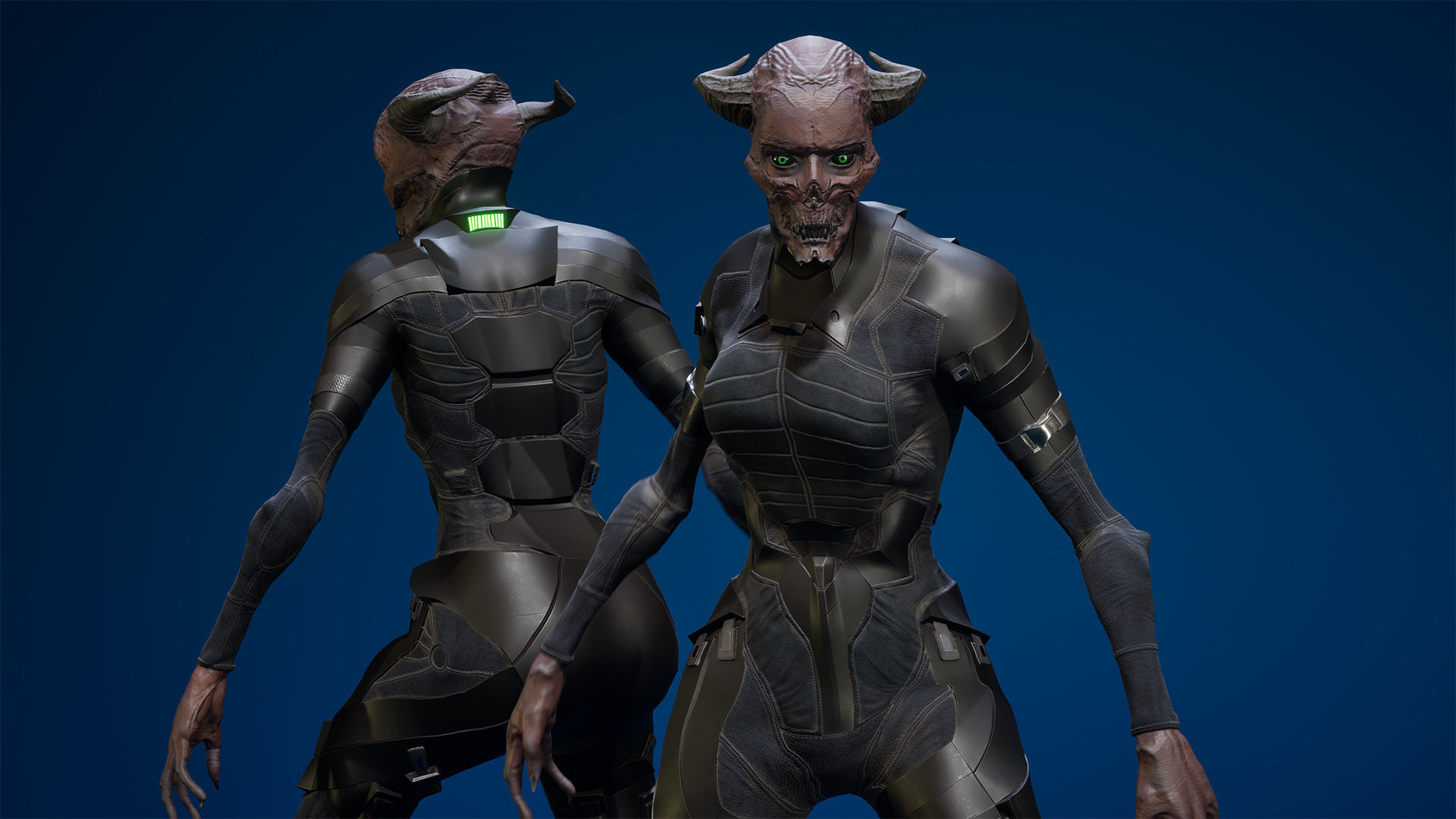 TechnoDemoness 01 Low-poly 3D model_13