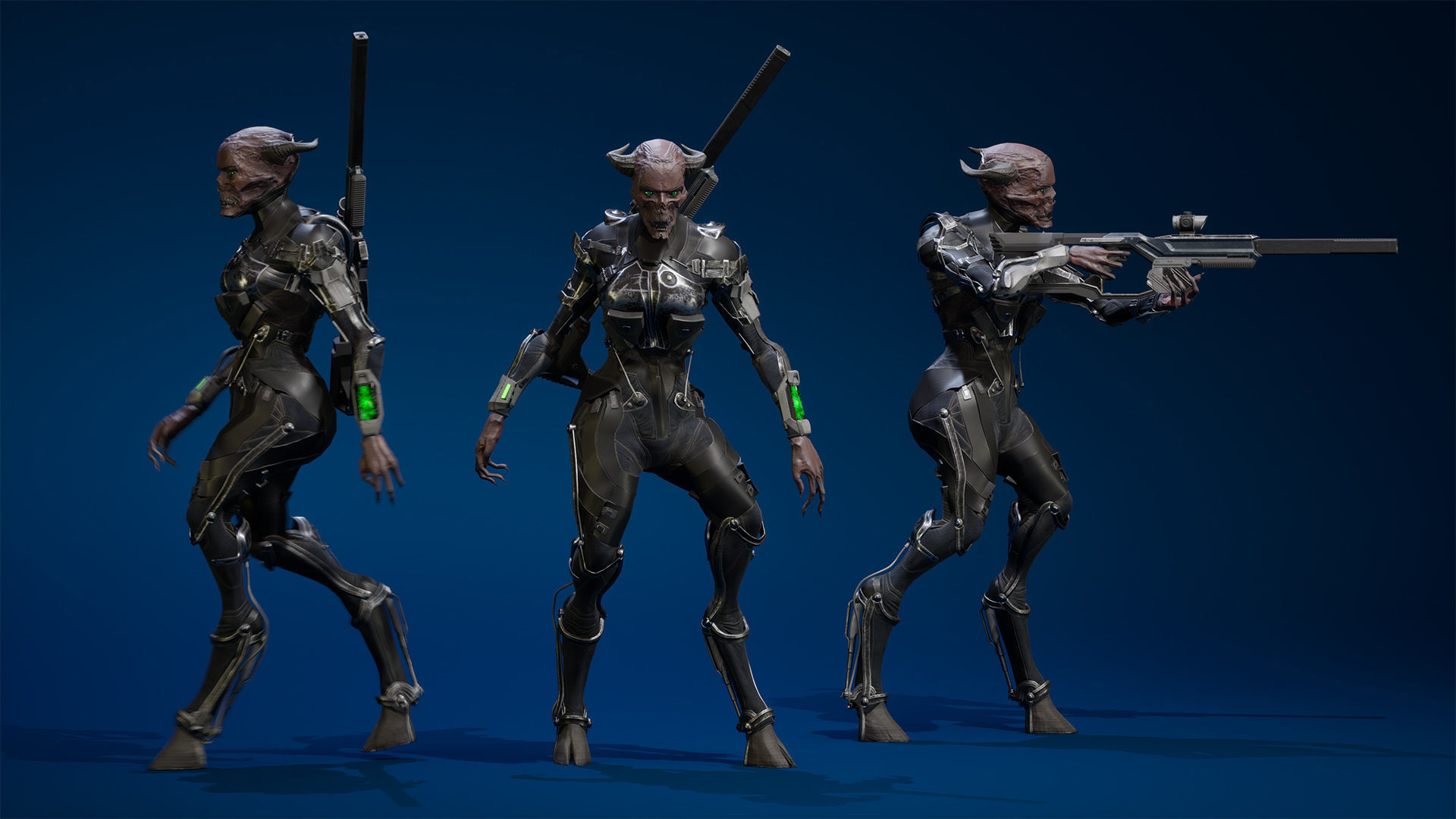 TechnoDemoness 01 Low-poly 3D model_5