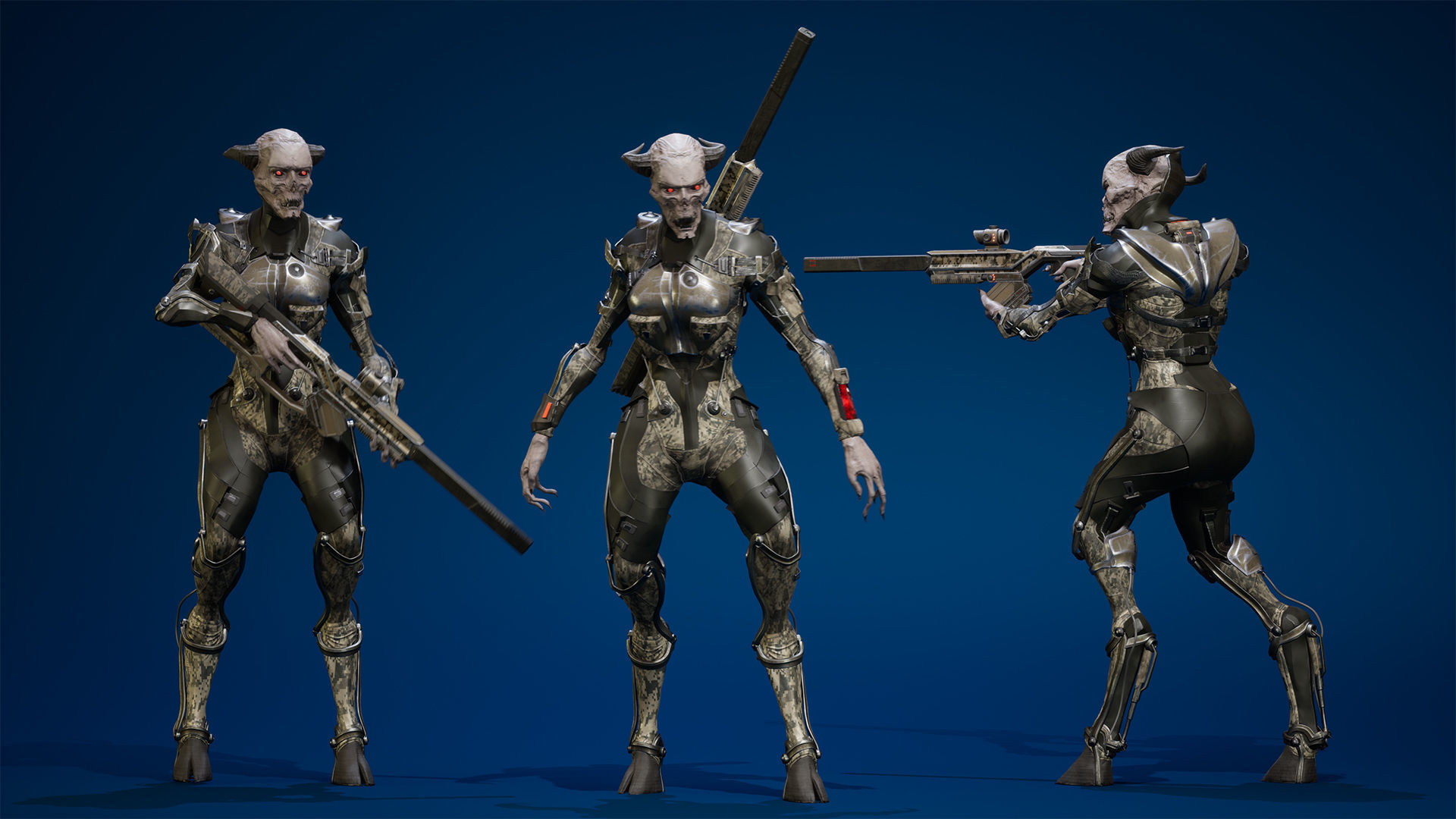 TechnoDemoness 01 Low-poly 3D model_2