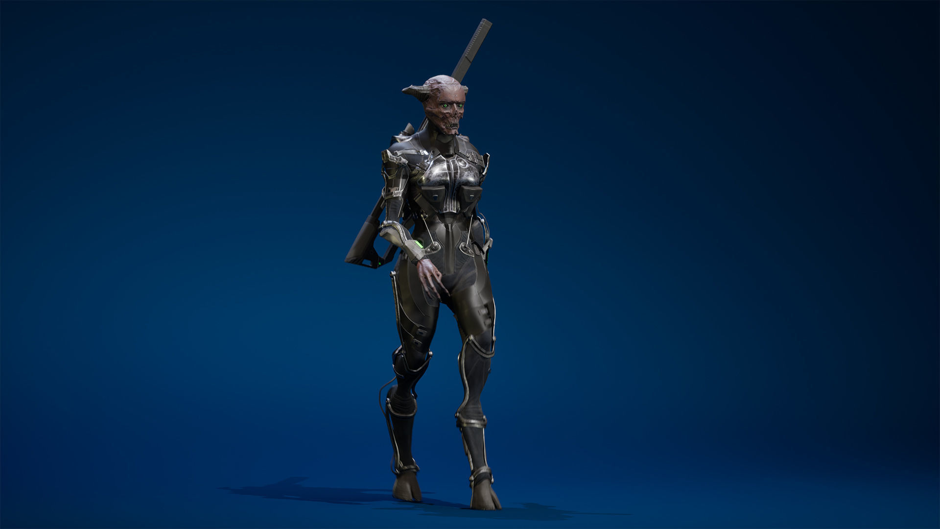 TechnoDemoness 01 Low-poly 3D model_8