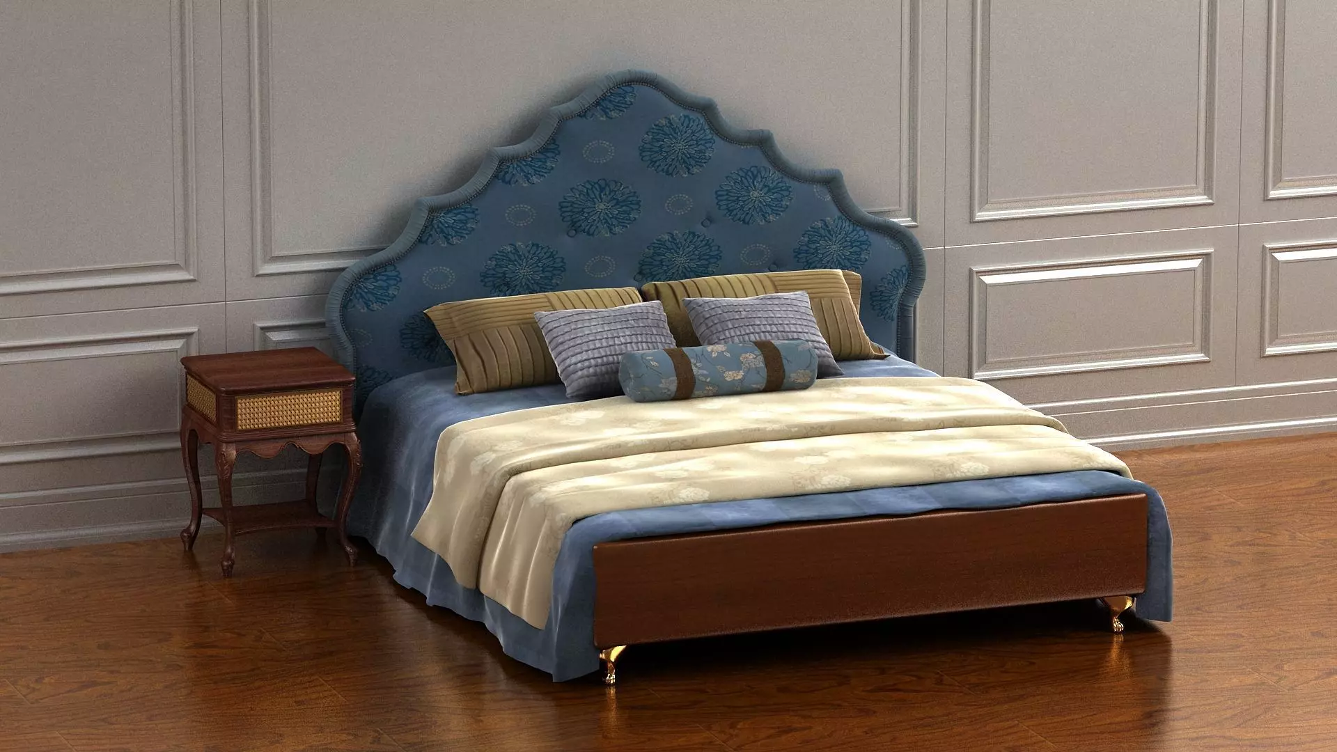 cabinet cabinet wardrobe sofa bed table bookshelve 3D model_0