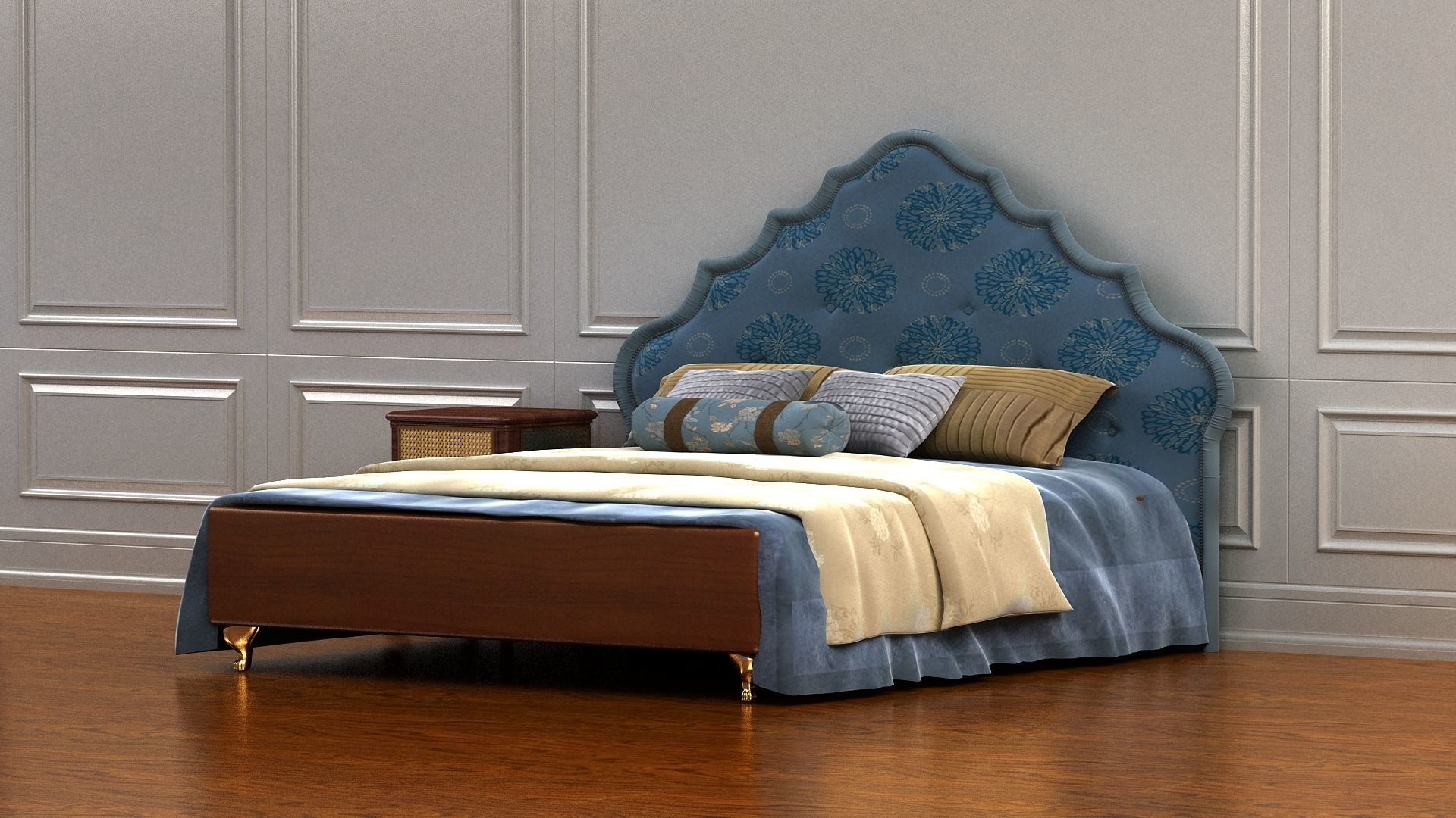 cabinet cabinet wardrobe sofa bed table bookshelve 3D model_4