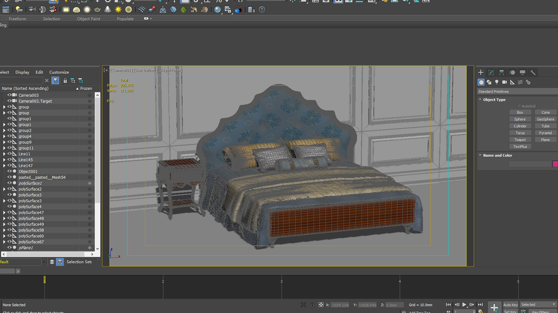 cabinet cabinet wardrobe sofa bed table bookshelve 3D model_5