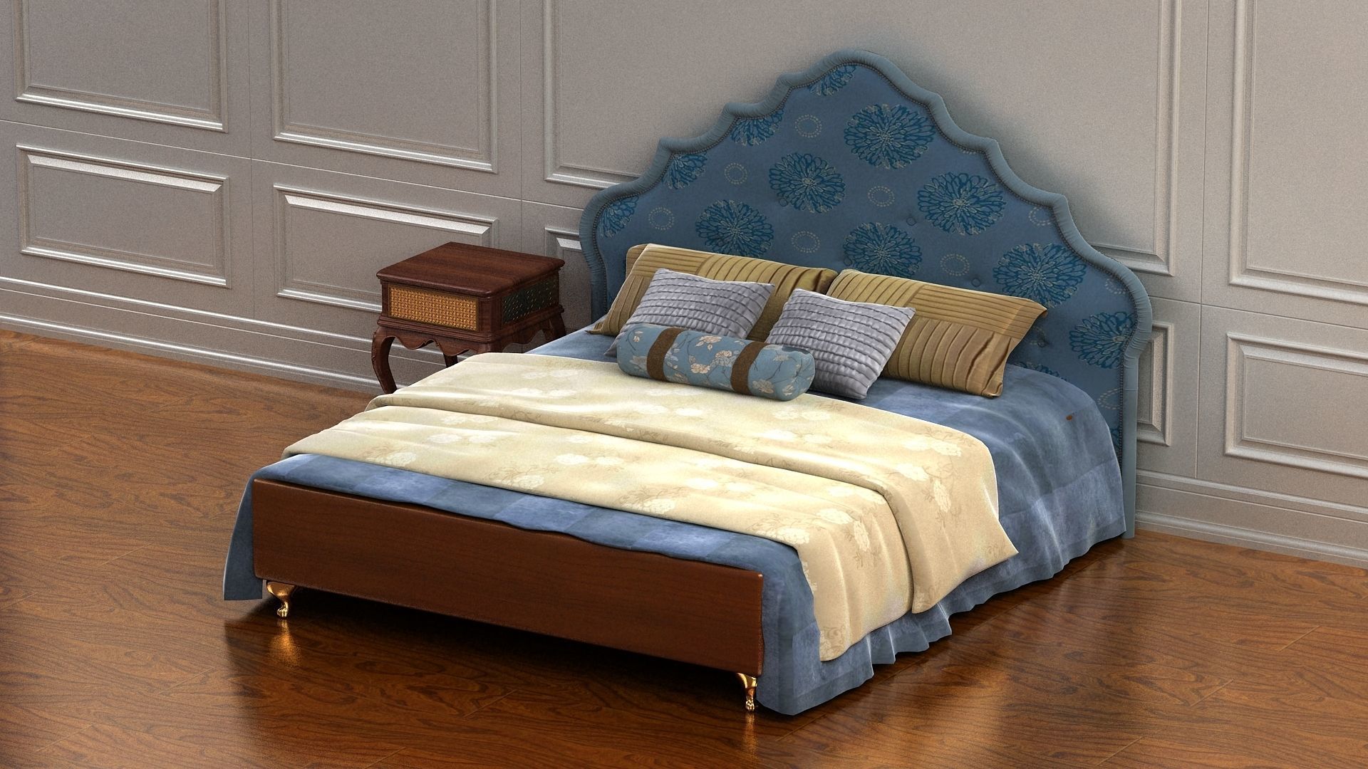 cabinet cabinet wardrobe sofa bed table bookshelve 3D model_3