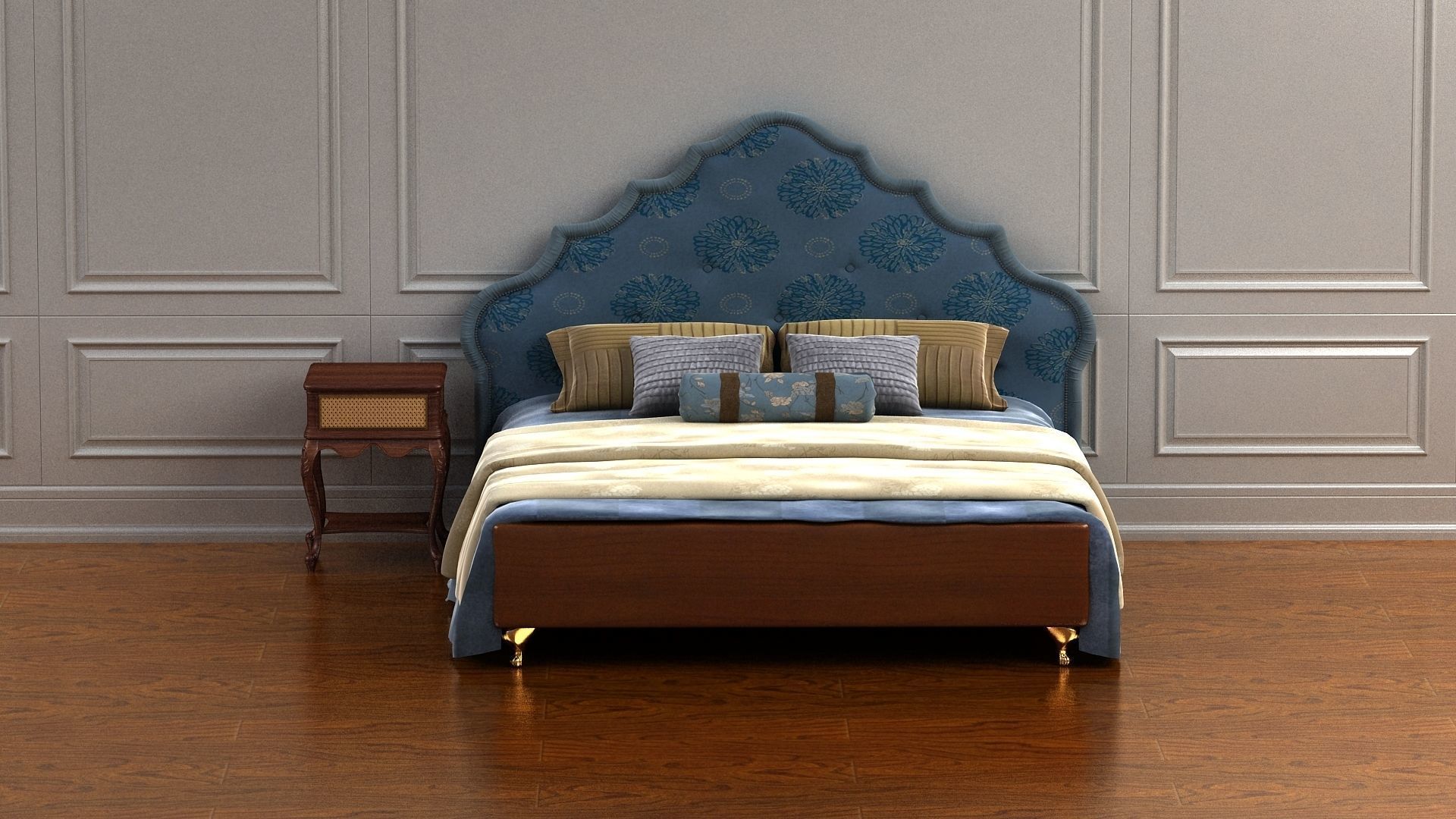 cabinet cabinet wardrobe sofa bed table bookshelve 3D model_2