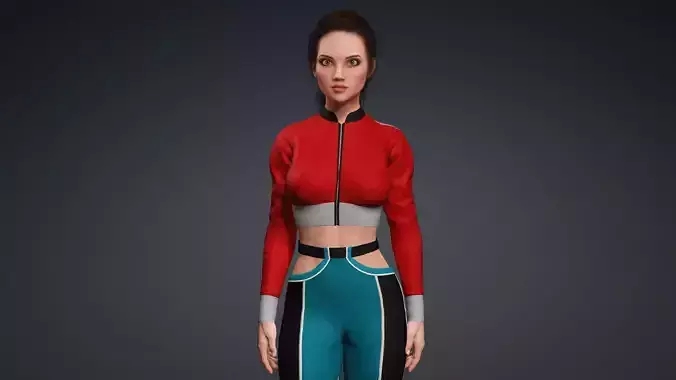 Sexy Character - Fully Rigged 3D model
