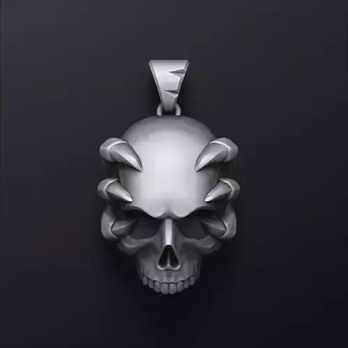 Skull Clutches Pendant 3D print model