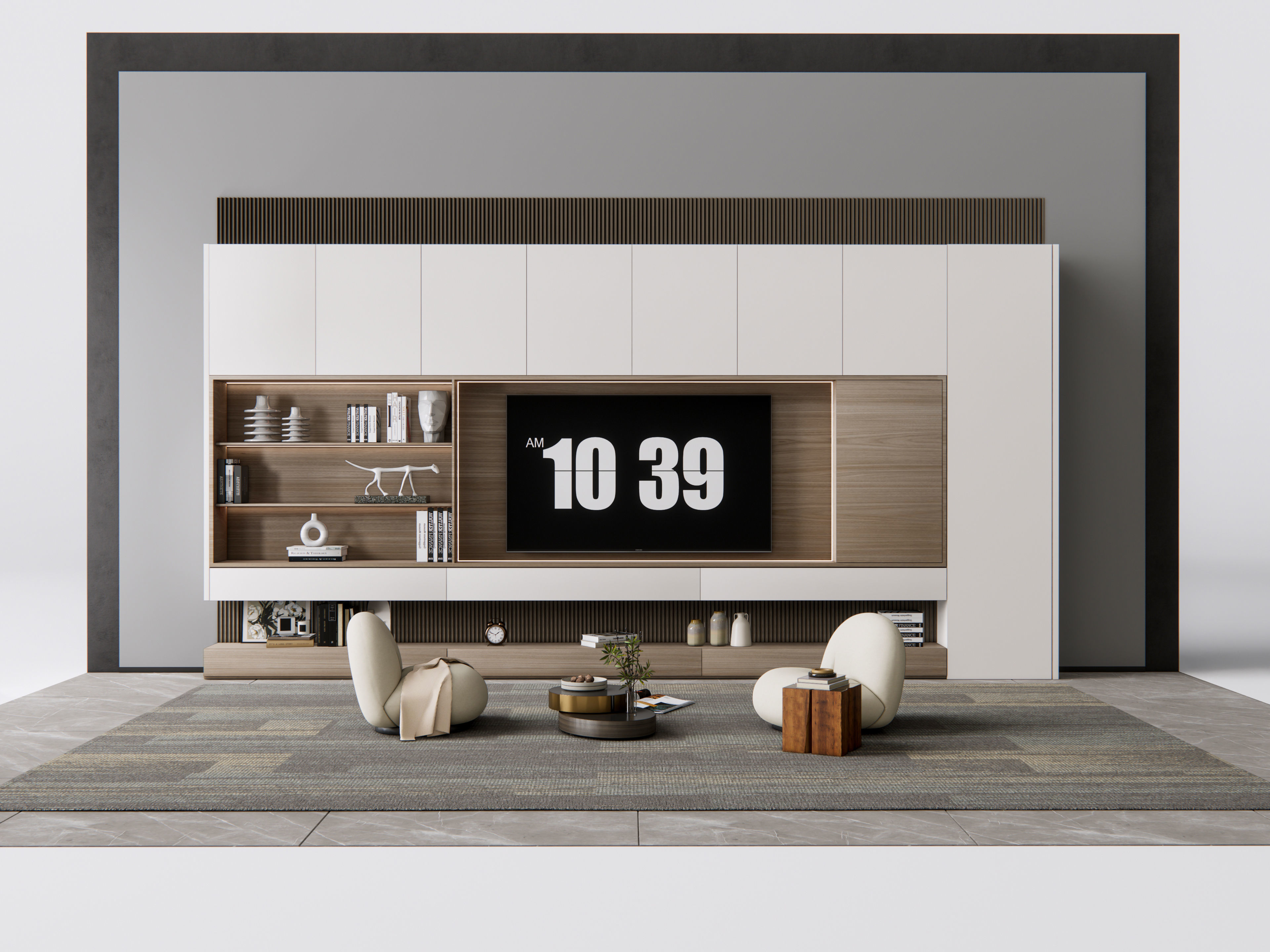 TV wall 15 3D model_2