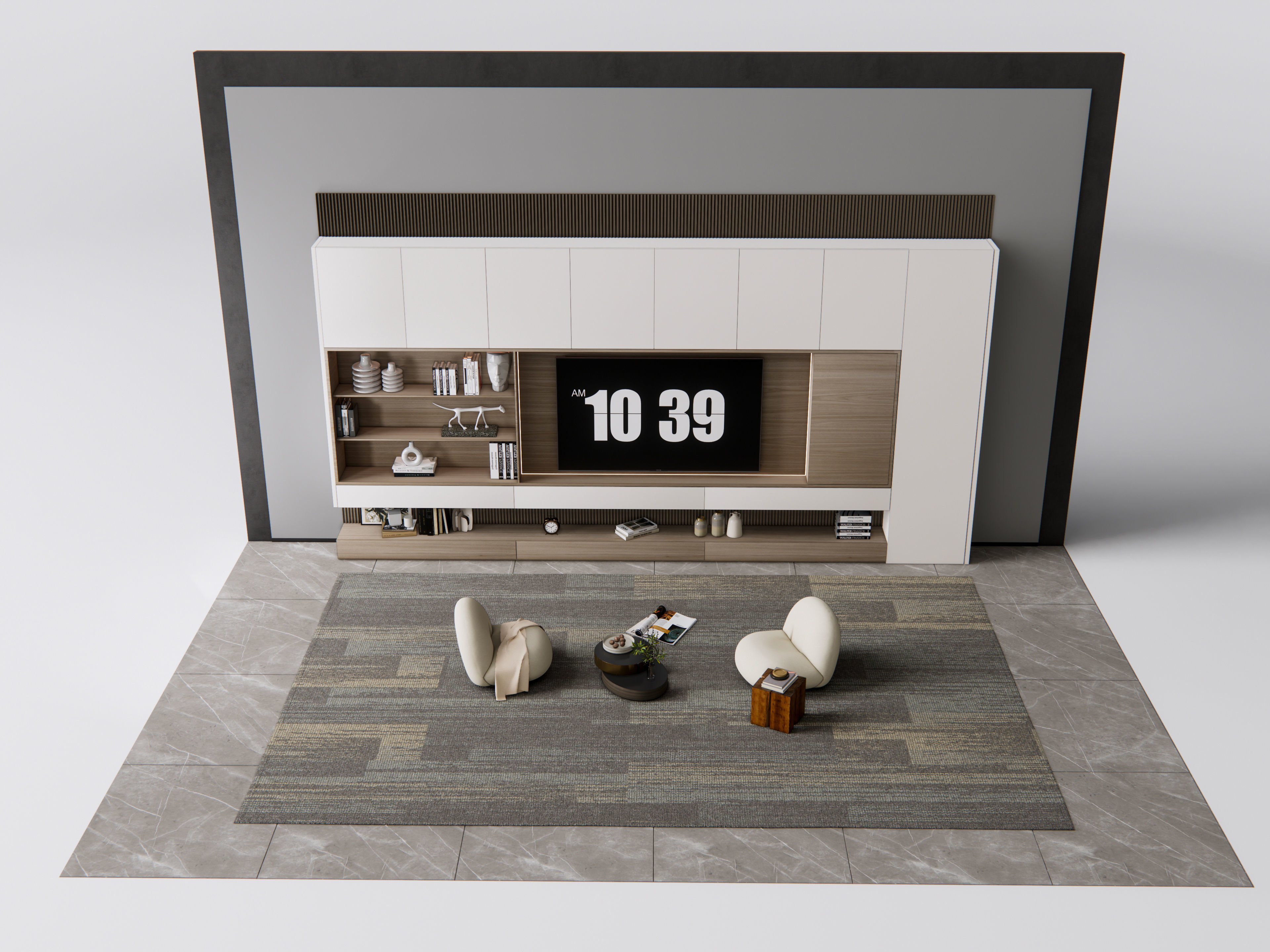 TV wall 15 3D model_1