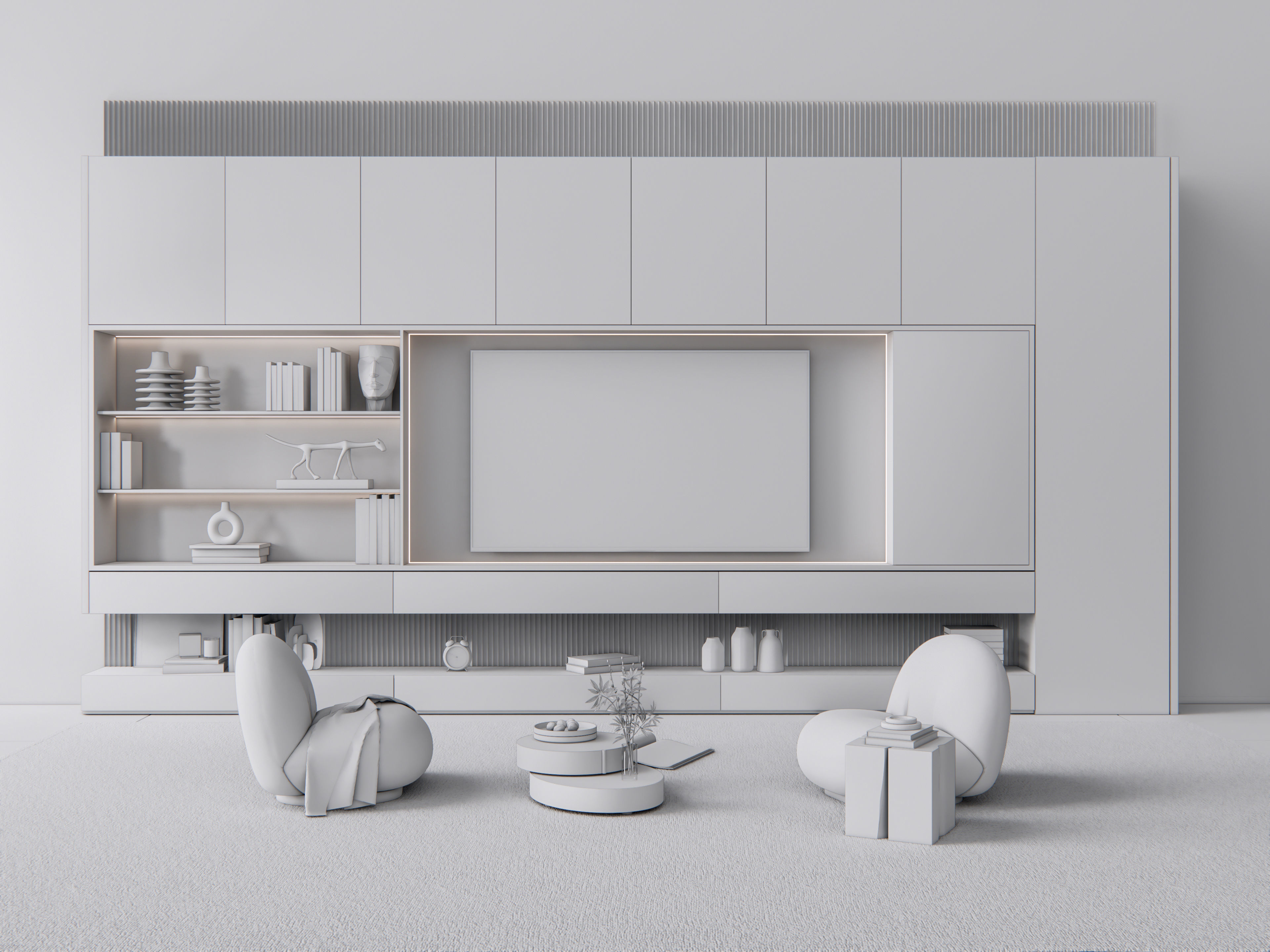 TV wall 15 3D model_20