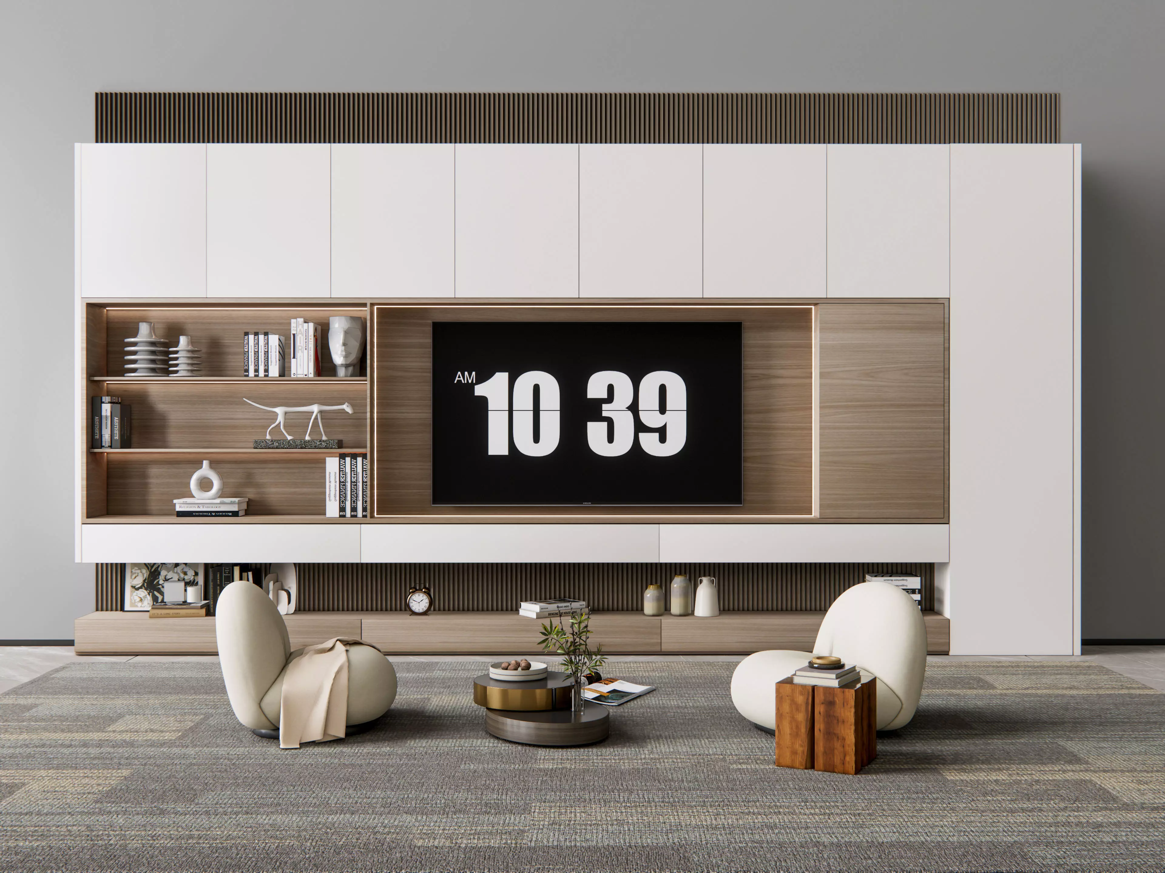 TV wall 15 3D model_0