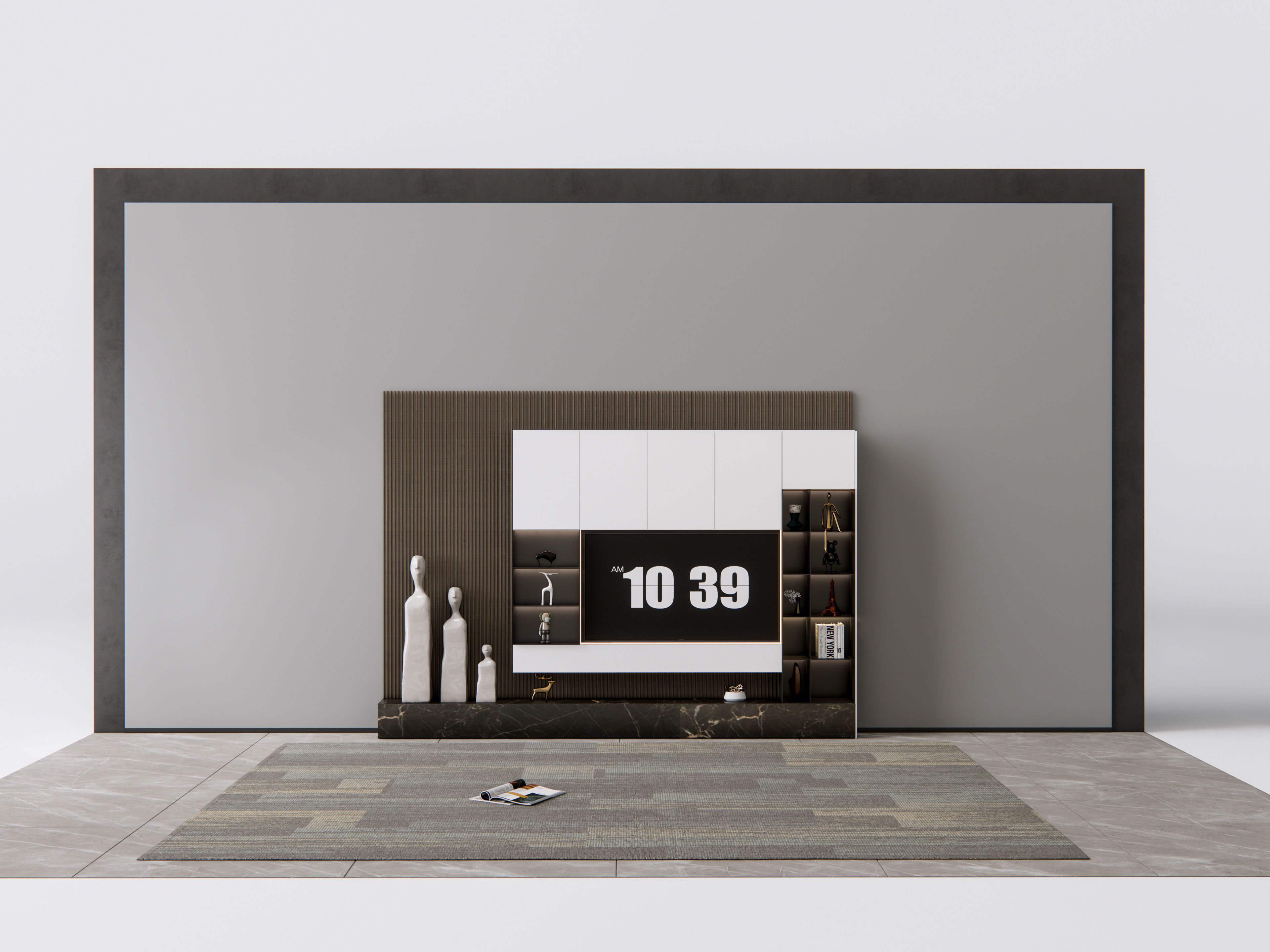 TV wall 18 3D model_1