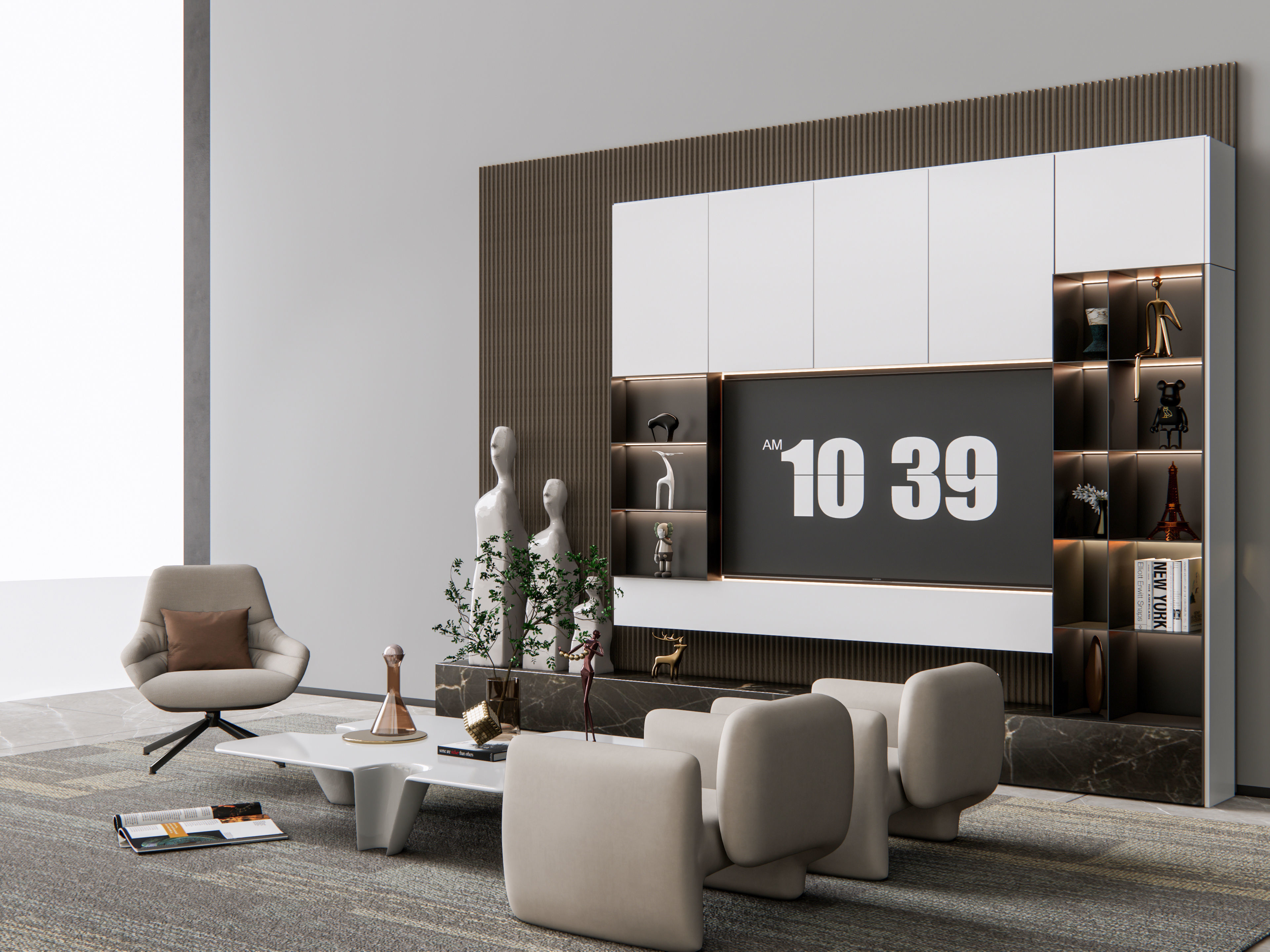 TV wall 18 3D model_10